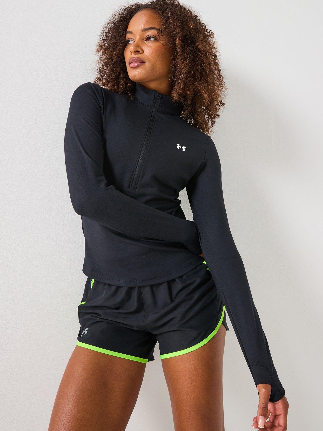 UNDER ARMOUR Womens Training Motion 1/2 Zip Top - Black