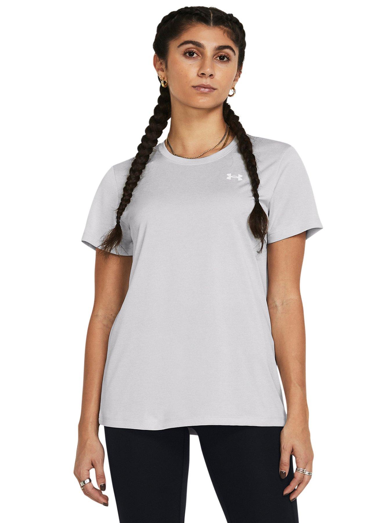 undefined Womens Training Tech Twist T-Shirt - Grey