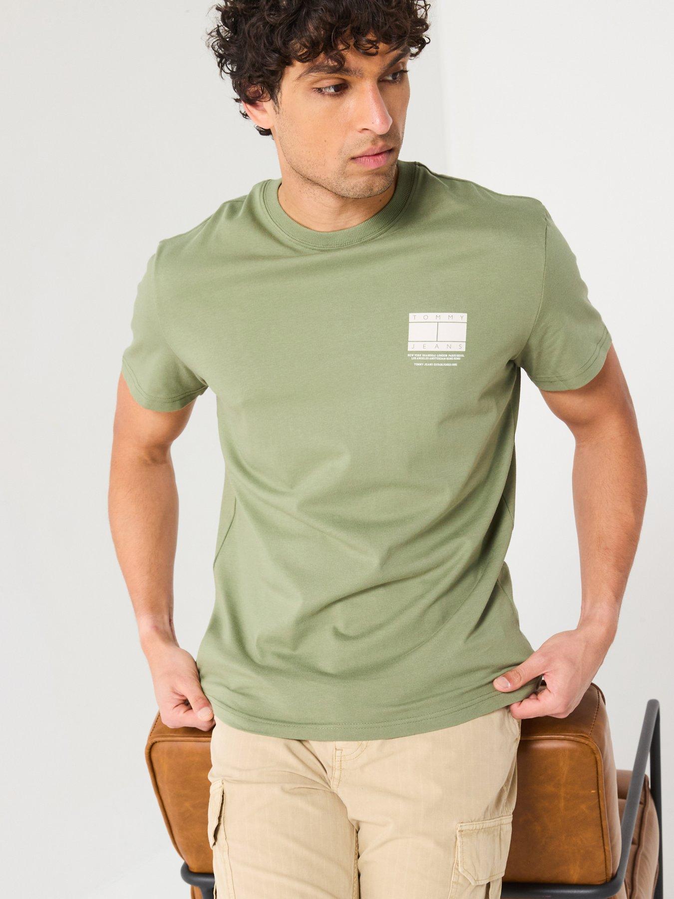 undefined Mono Left Chest Logo T-Shirt - Khaki
