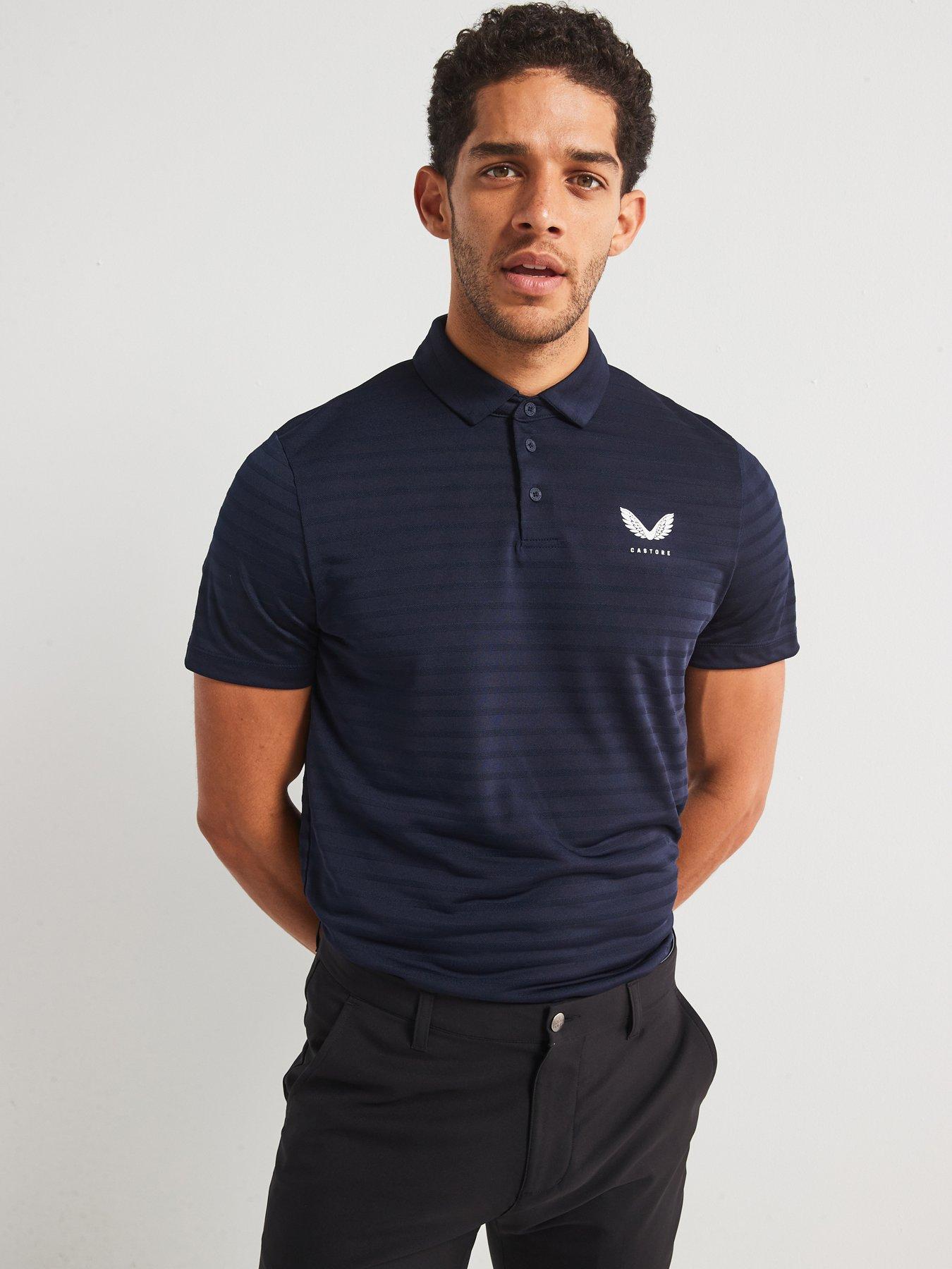 undefined Mens Golf Pinnacle Polo Striped - Navy