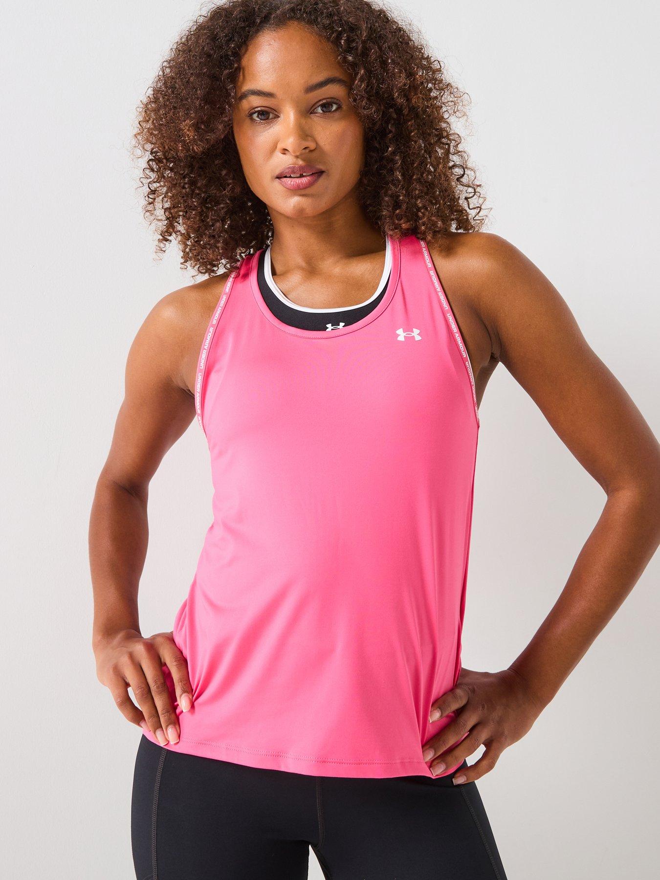UNDER ARMOUR Womens Training Tech Knockout Tank - Pink