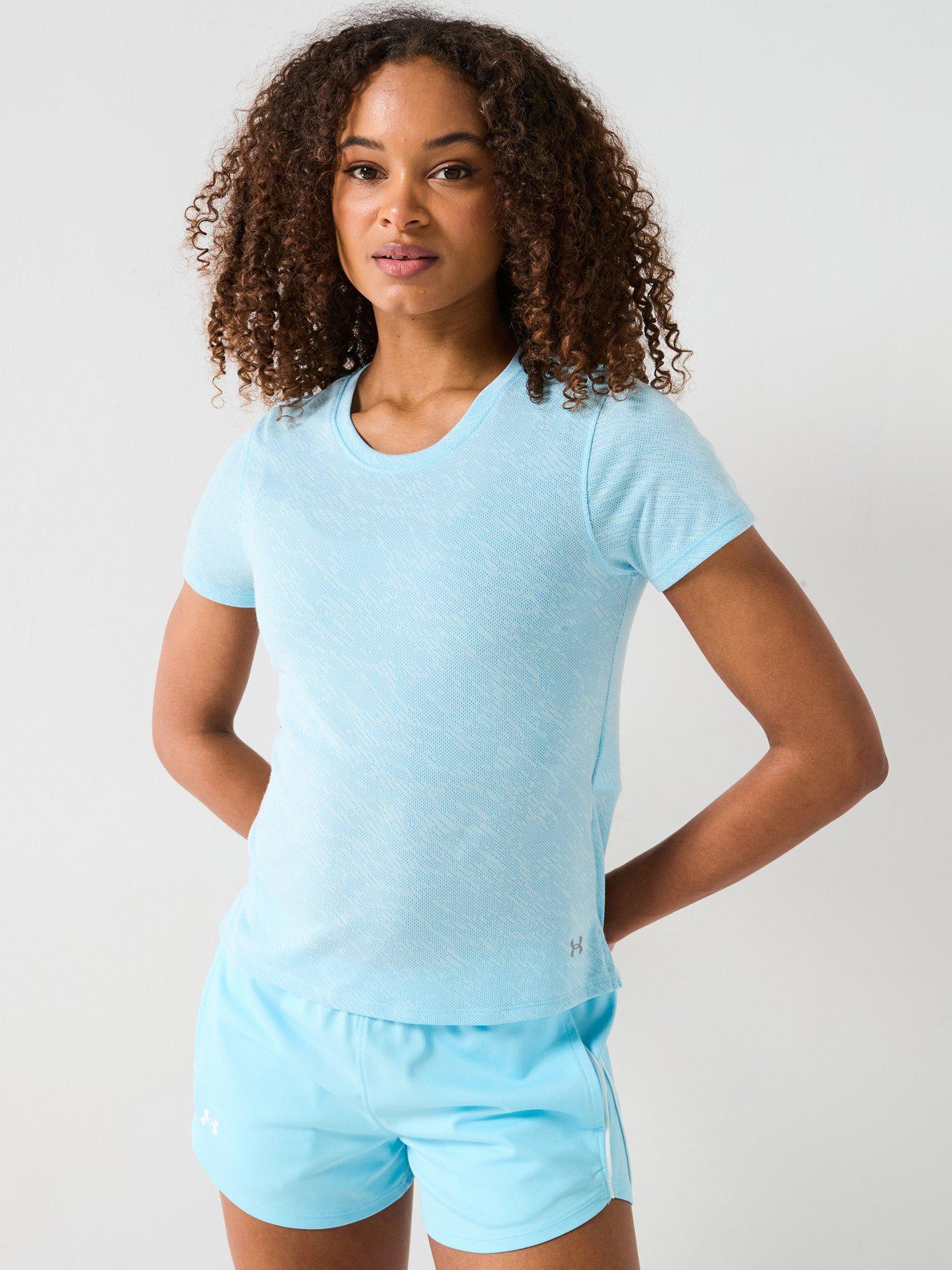 Under Armour Women'S Running Launch Camo T-Shirt - Blue
