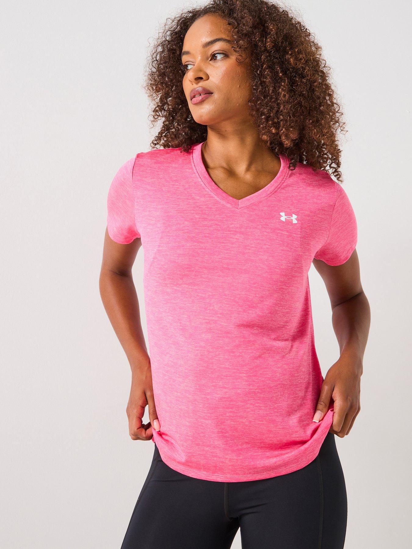 Under Armour Womens Training Tech Twist V-Neck T-Shirt - Pink