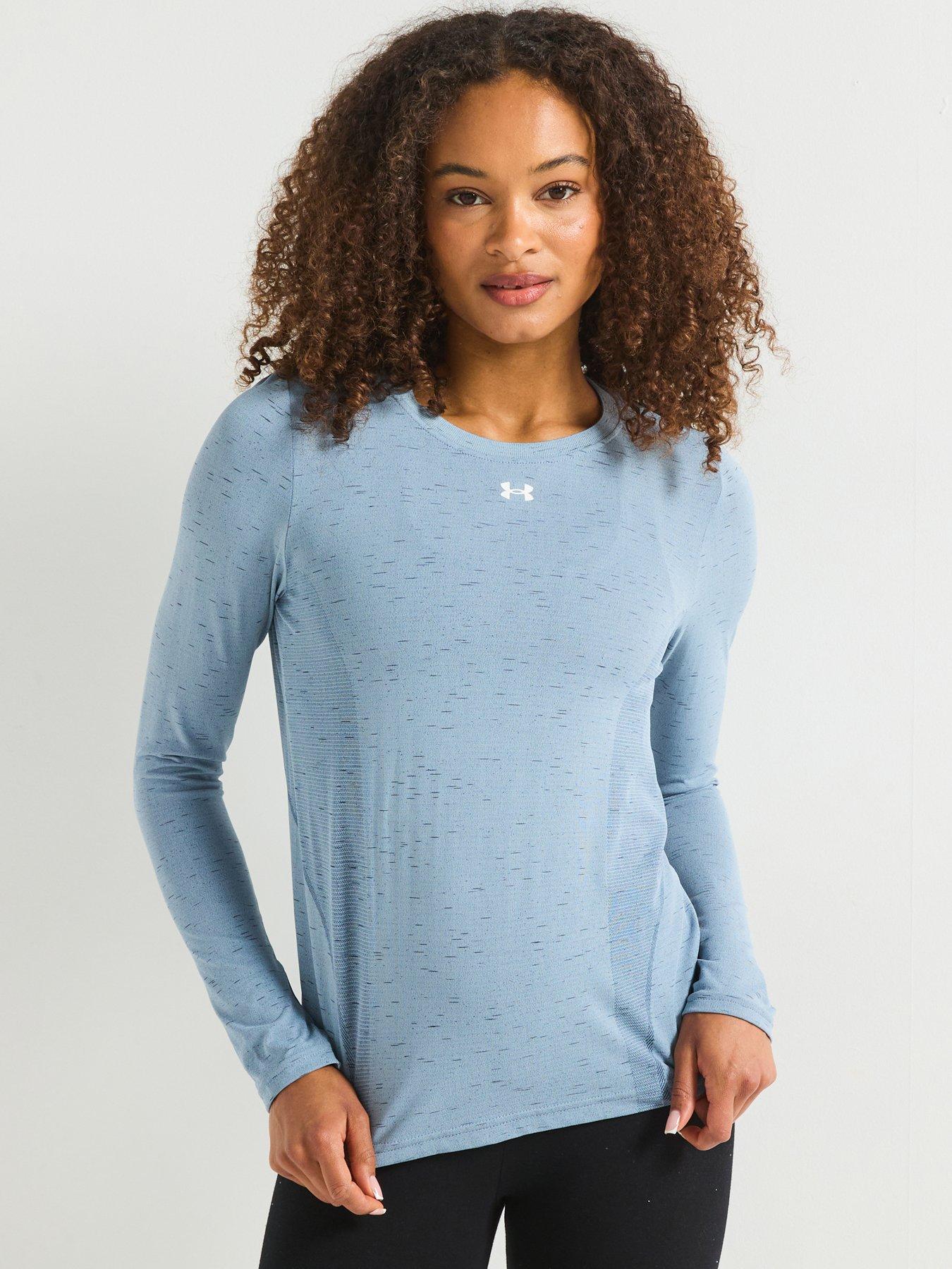 undefined Womens Training Vanish Seamless Loose Long Sleeve T-Shirt - Blue