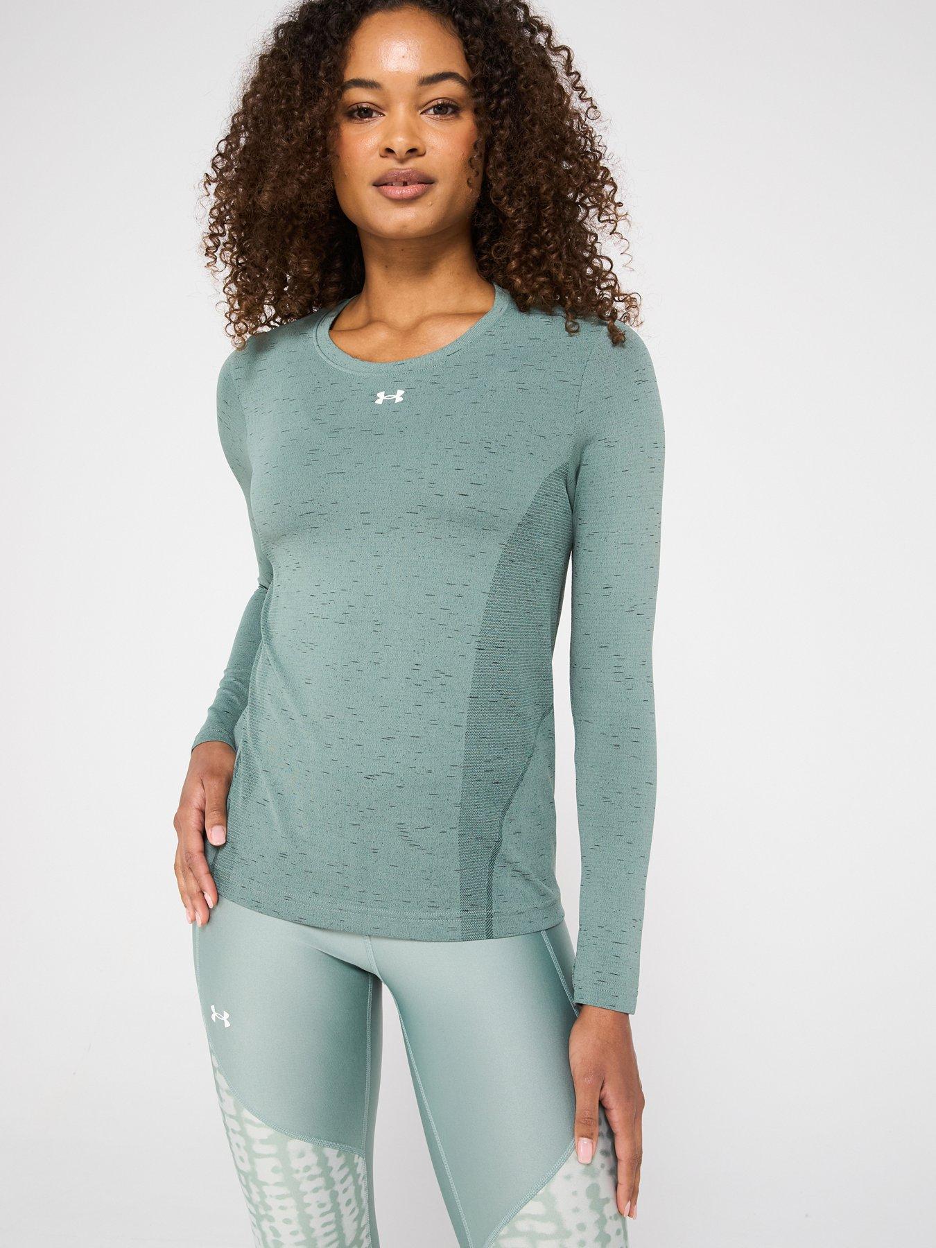undefined Womens Training Vanish Seamless Loose Long Sleeve T-Shirt - Green
