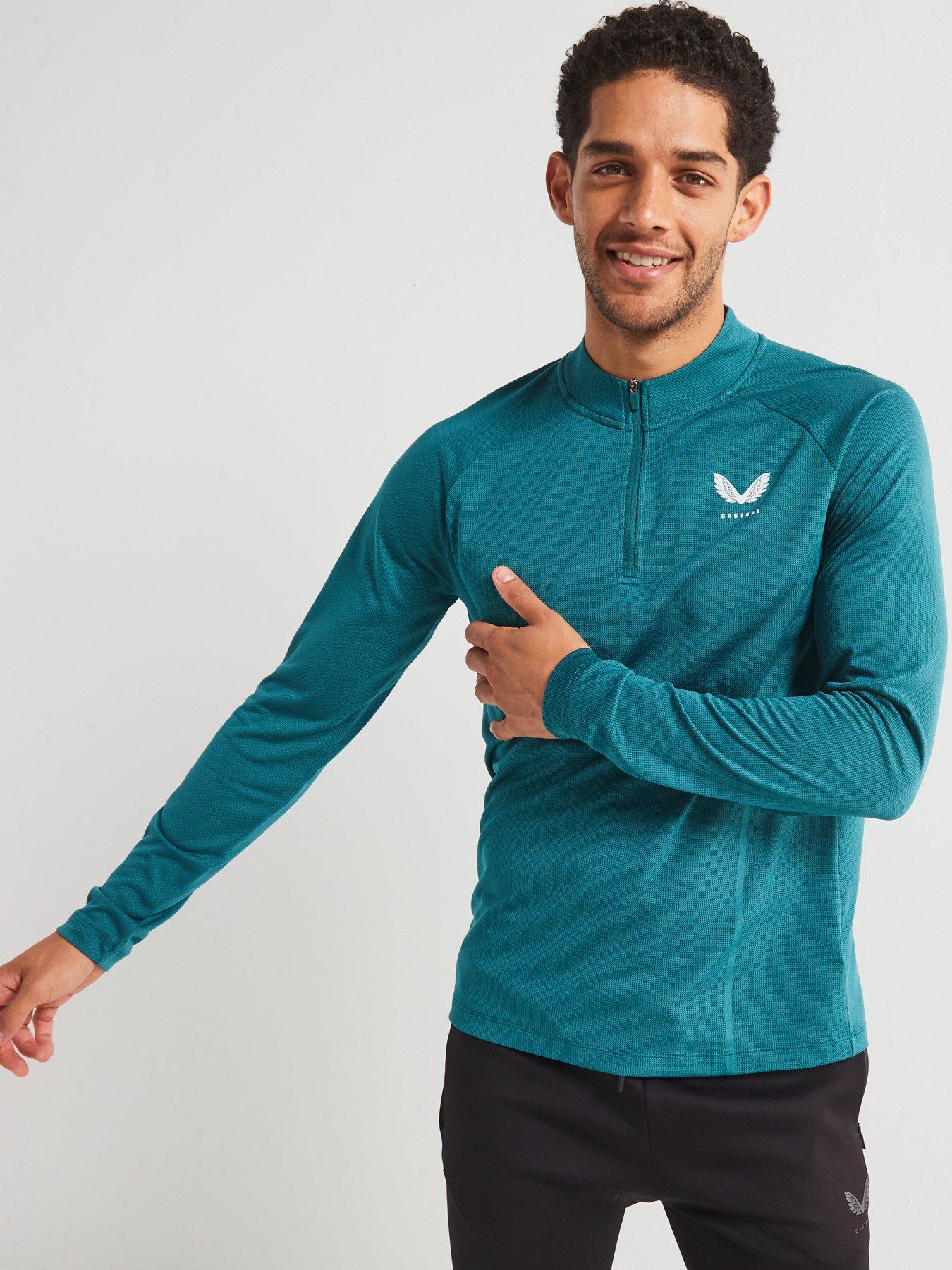 undefined Mens Training Apex Engineered Knit 1/4 Zip - Blue