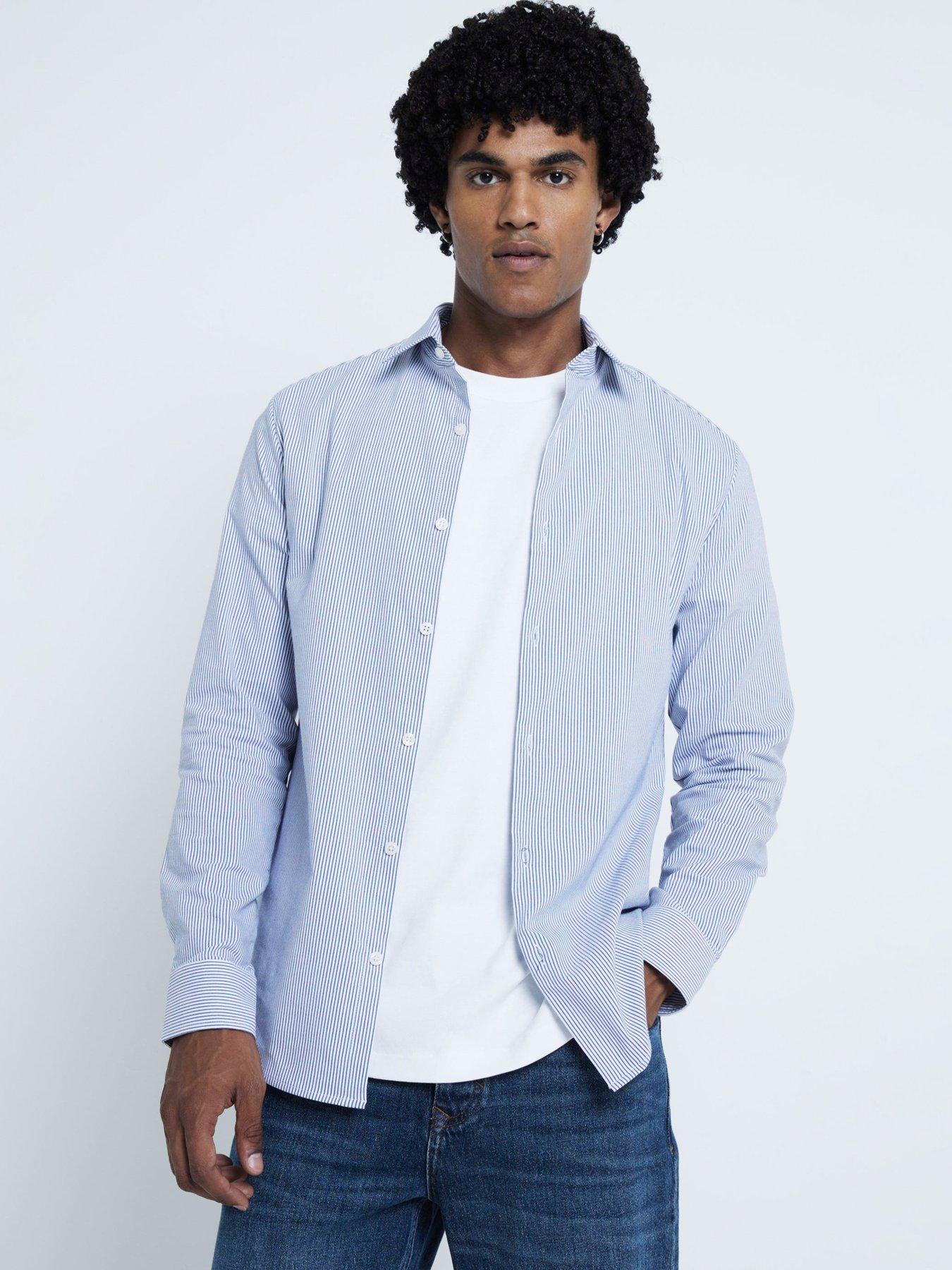 undefined Long Sleeve Mechanical Stretch Shirt - Navy