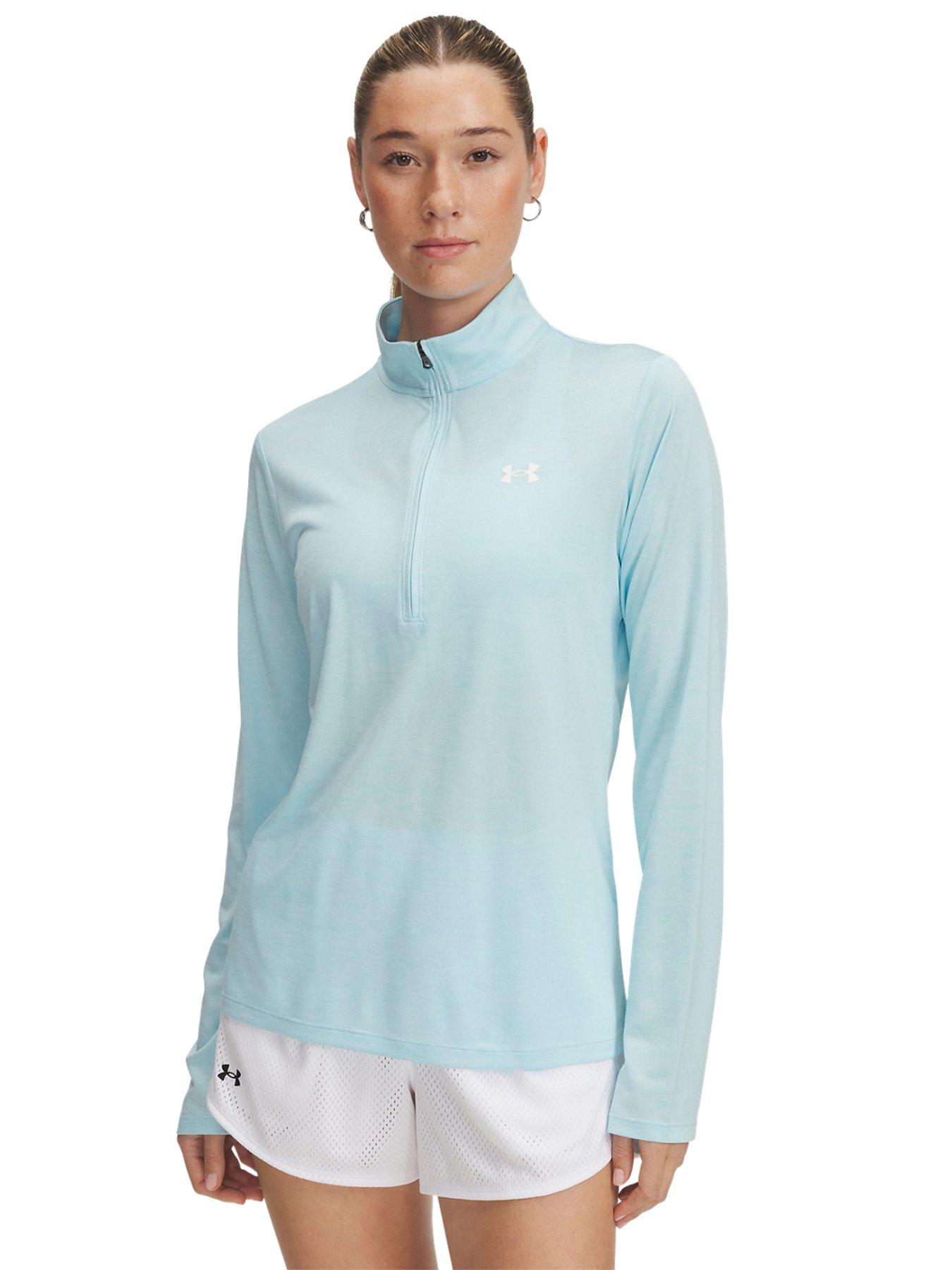 undefined Womens Training Tech Twist 1/2 Zip Top - Blue