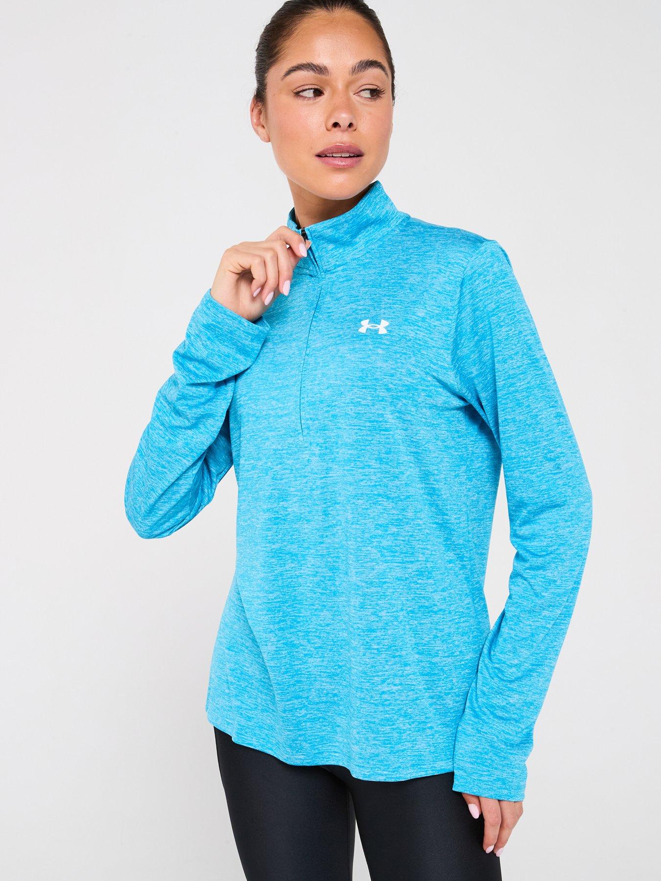 undefined Womens Training Tech Twist 1/2 Zip Top - Blue