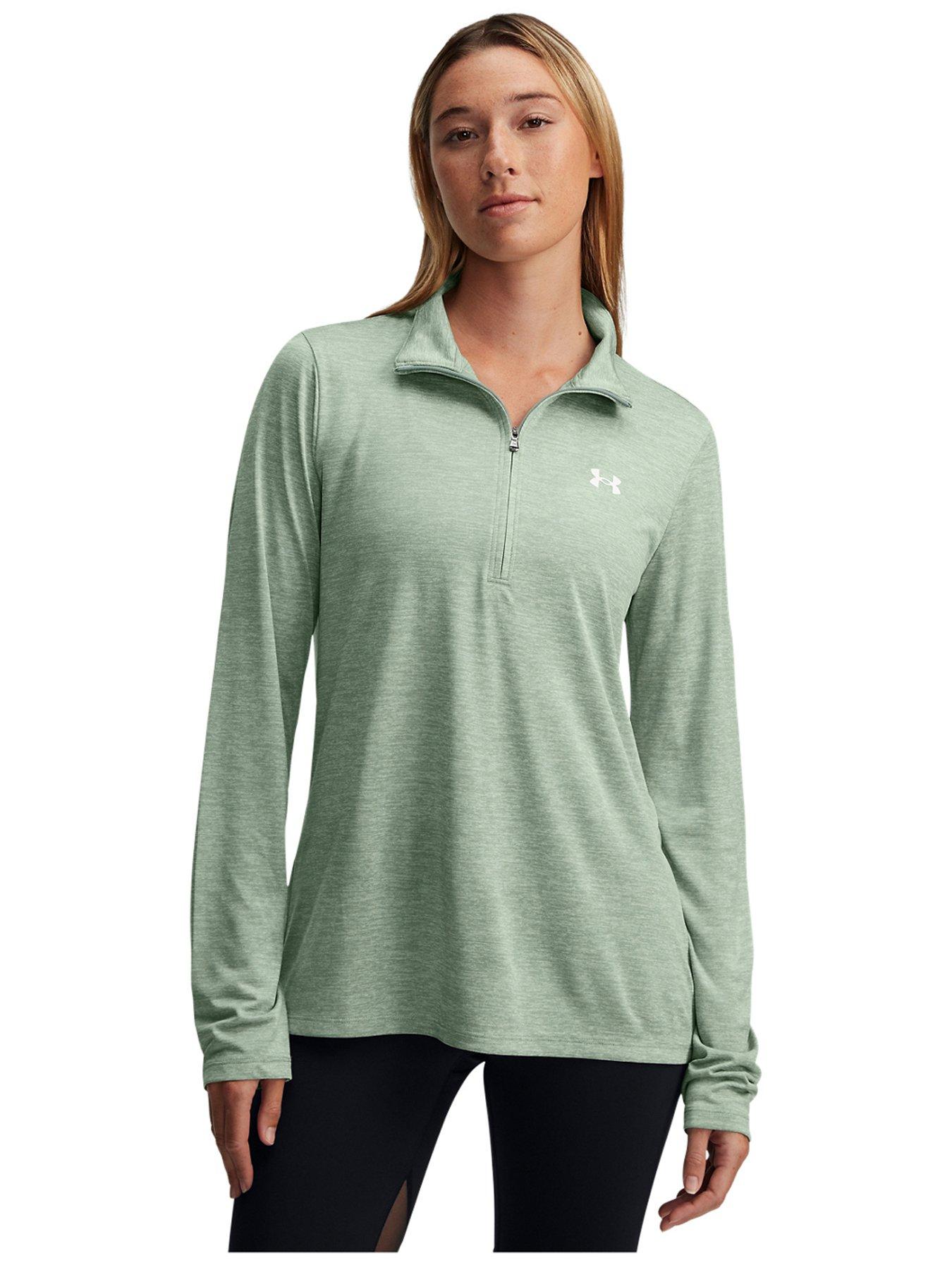 Image 1 of 2 of UNDER ARMOUR Womens Training Tech Twist 1/2 Zip Top - Green