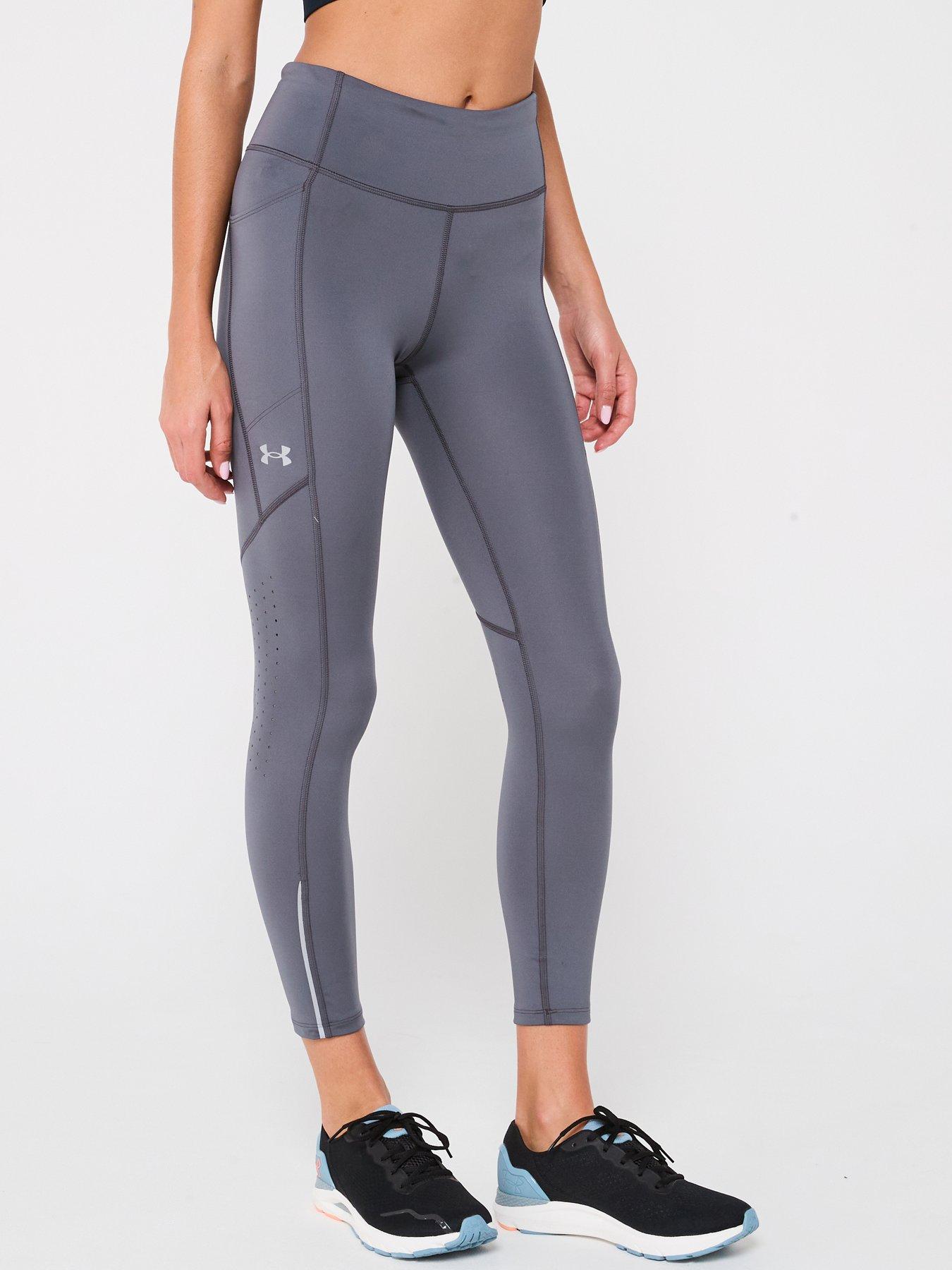 UNDER ARMOUR Women's Running Launch Ankle Leggings Grey Very