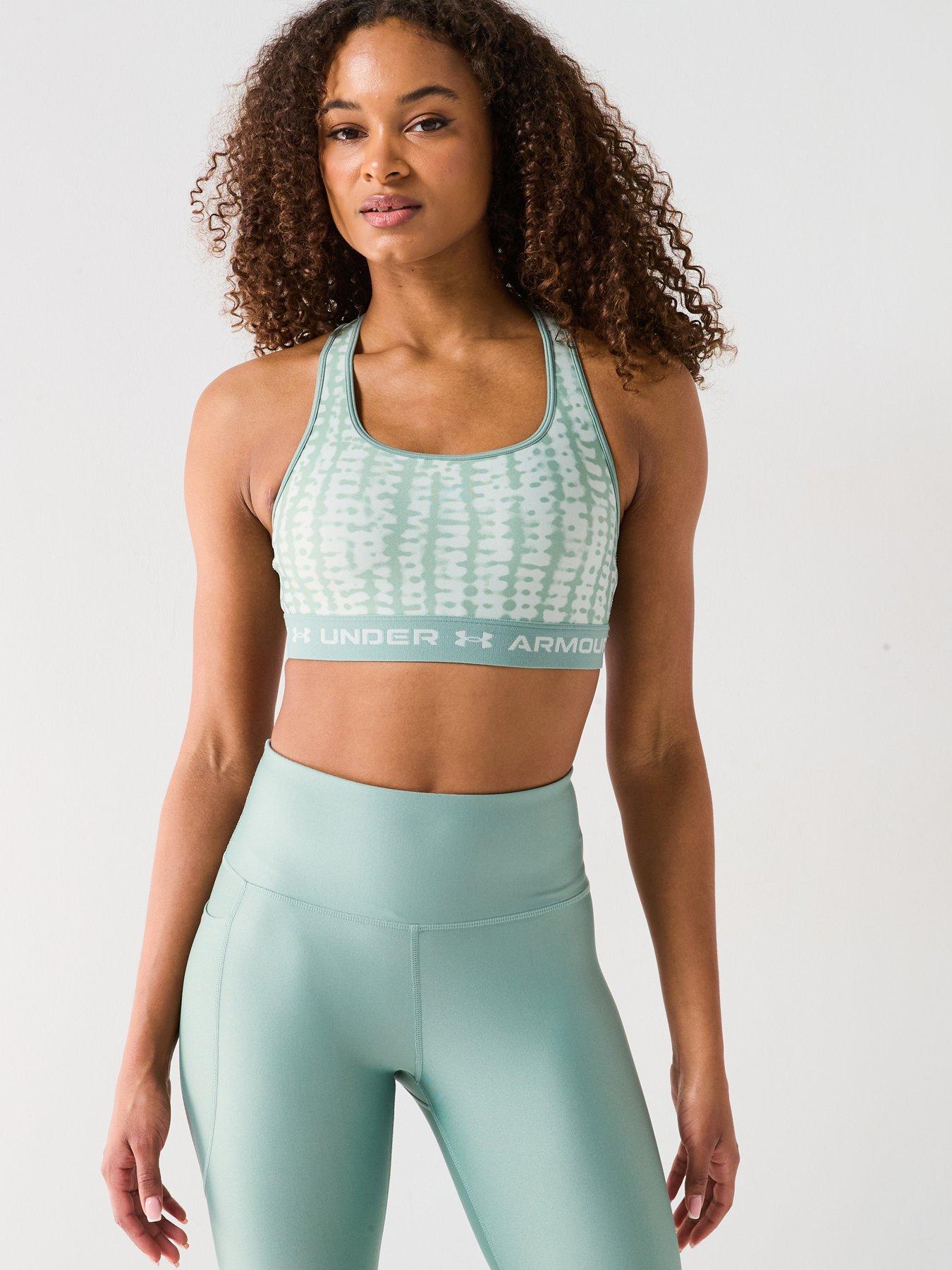 undefined Womens Training Crossback Midi Support Sports Bra - Green