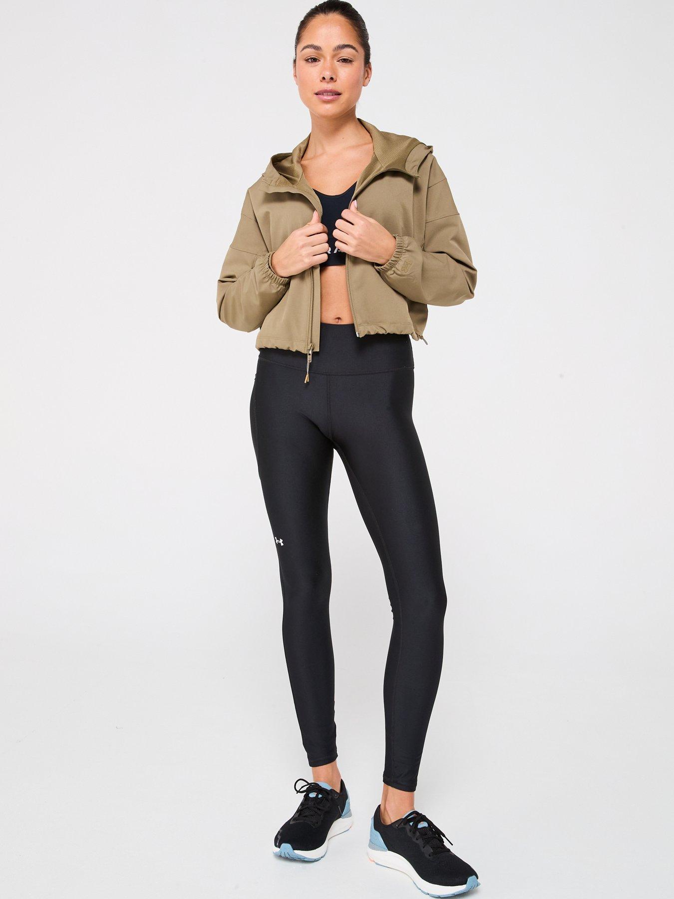 Image 3 of 6 of UNDER ARMOUR Womens Training Unstoppable Woven Hooded Jacket - Green