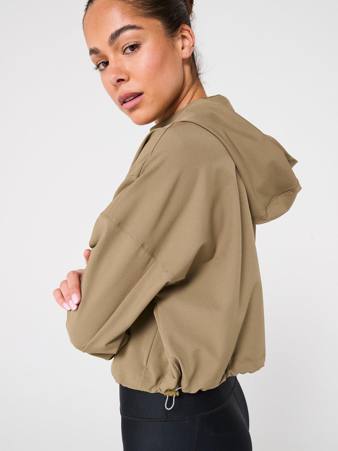 Image 4 of 6 of UNDER ARMOUR Womens Training Unstoppable Woven Hooded Jacket - Green