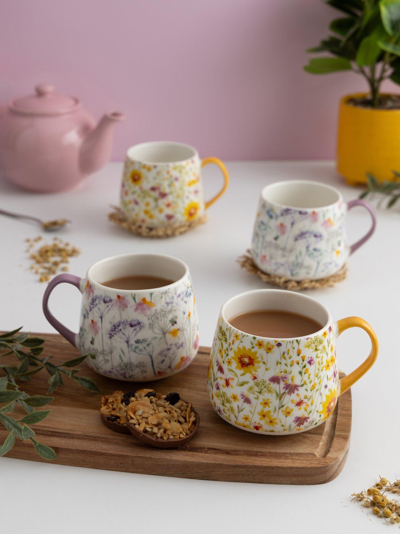 undefined Set Of 4 Sunflower Mugs