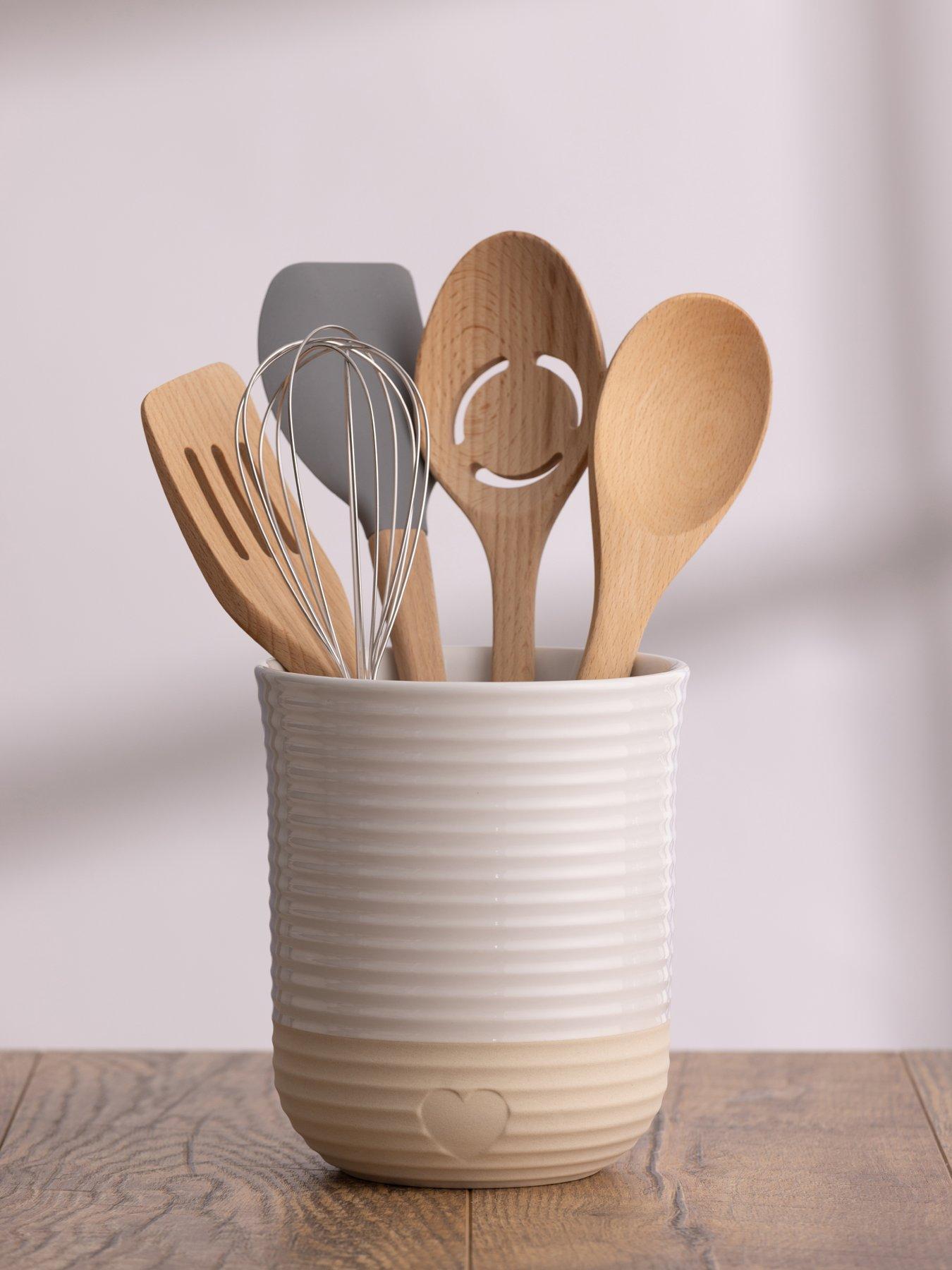 Product photograph of Mason Cash Rustic Charm Utensil Jar from very.co.uk