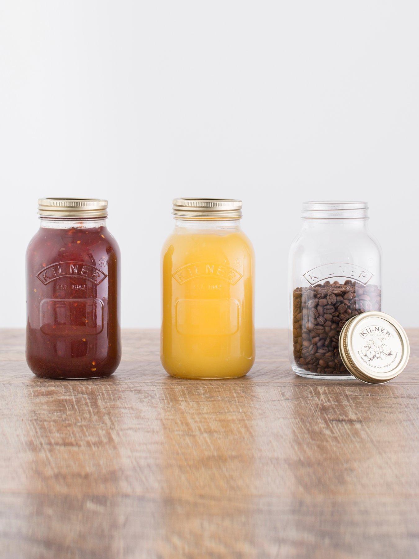 Image 3 of 7 of KILNER Set Of 4 Preserve Jars 1l