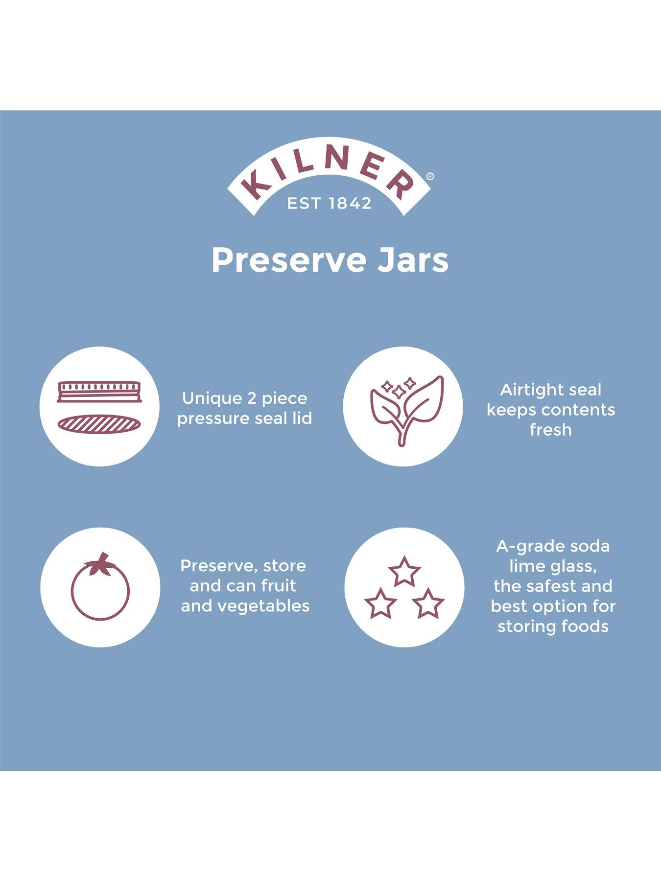 Image 6 of 7 of KILNER Set Of 4 Preserve Jars 1l