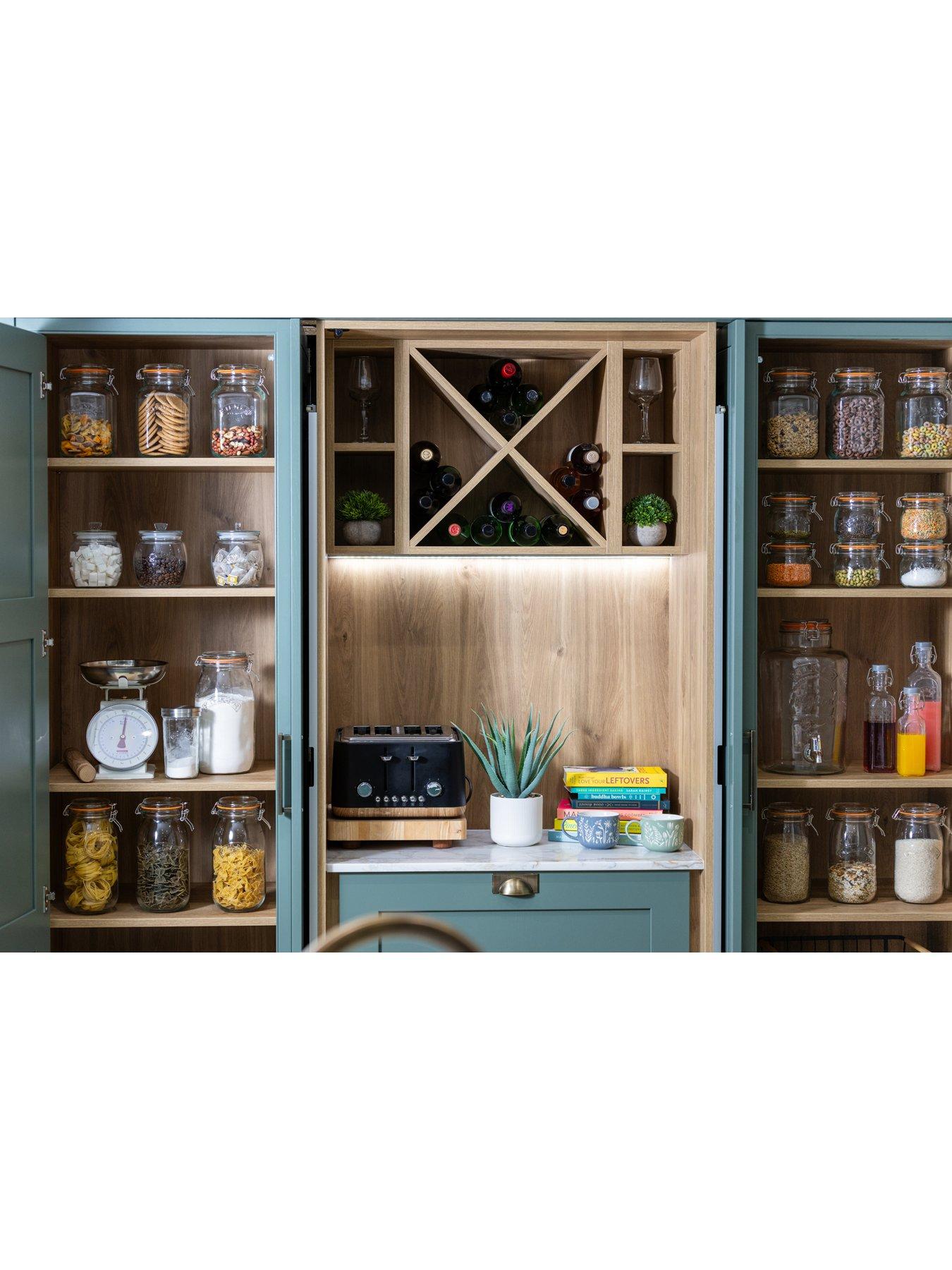 Image 5 of 8 of KILNER Set Of 4 Clip Top Square Jars 1.5l