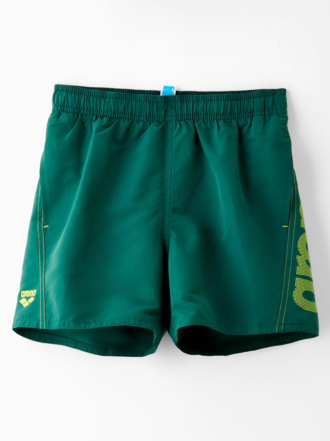 Arena Boy's Fundamentals Junior Logo Boxing Shorts - Green