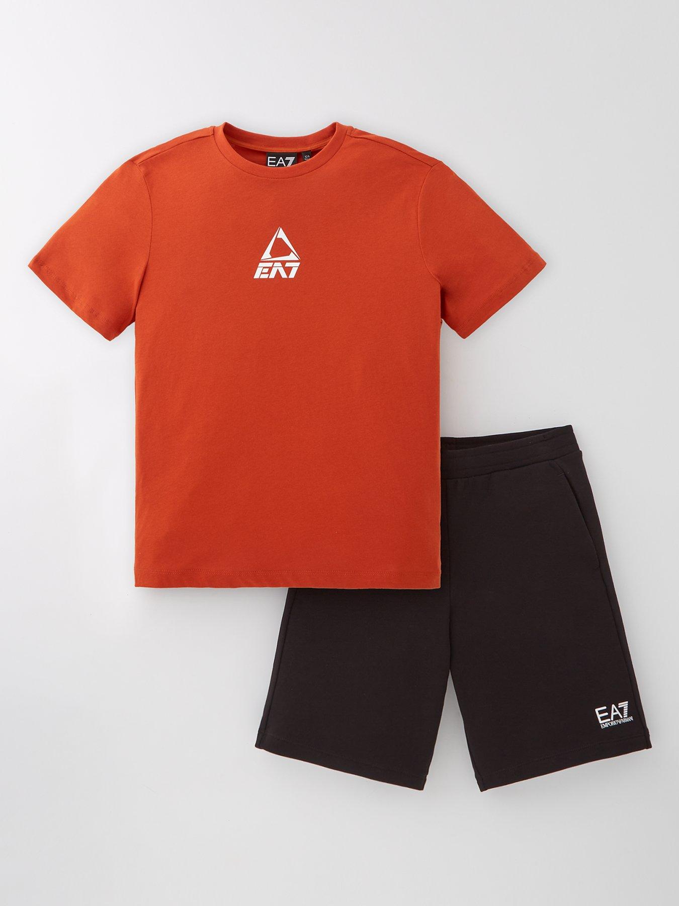 undefined Boys Multi Logo T-Shirt And Shorts Set - Multi