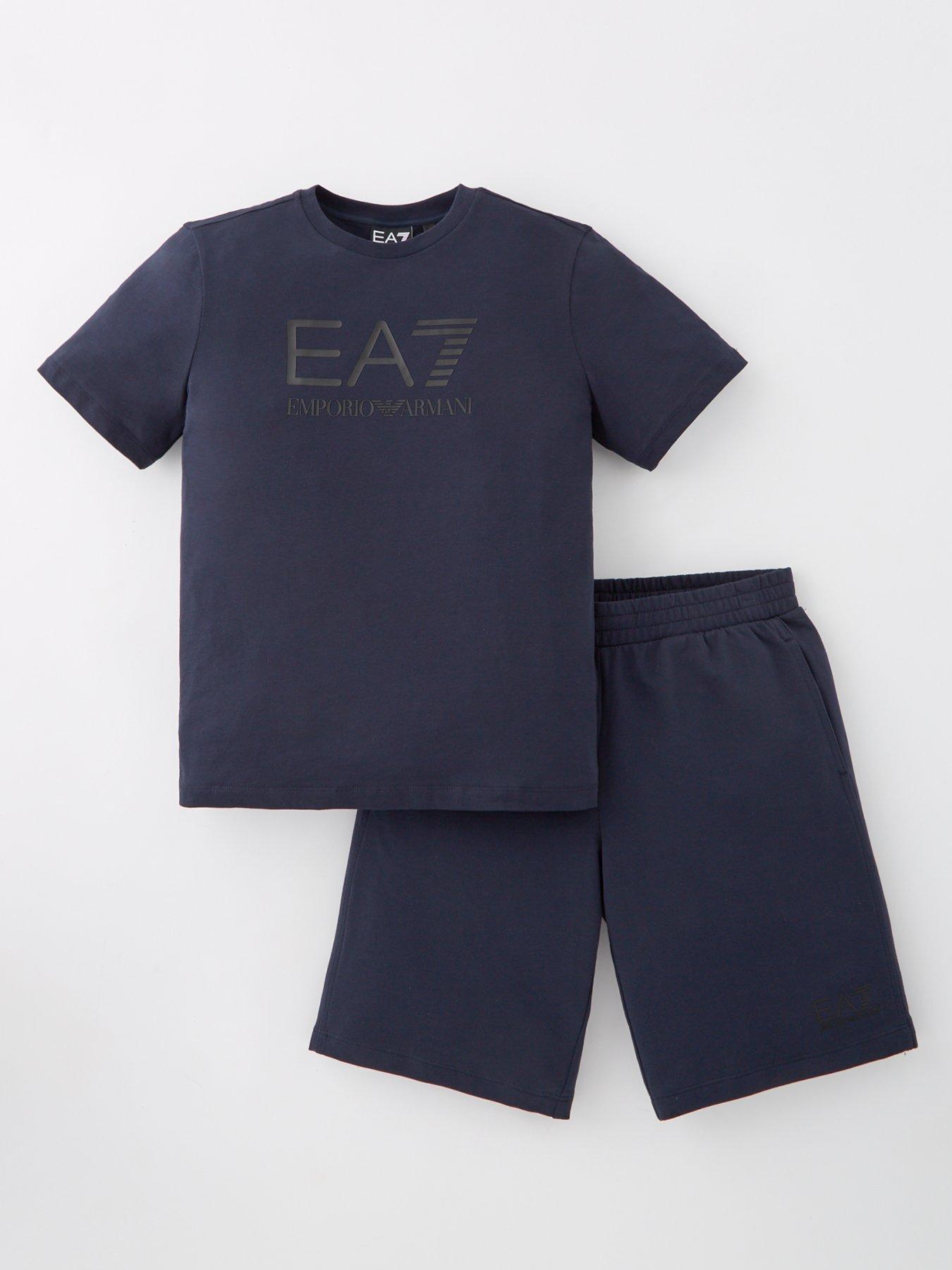 undefined Boys Visability T-Shirt And Jog Shorts Set - Navy