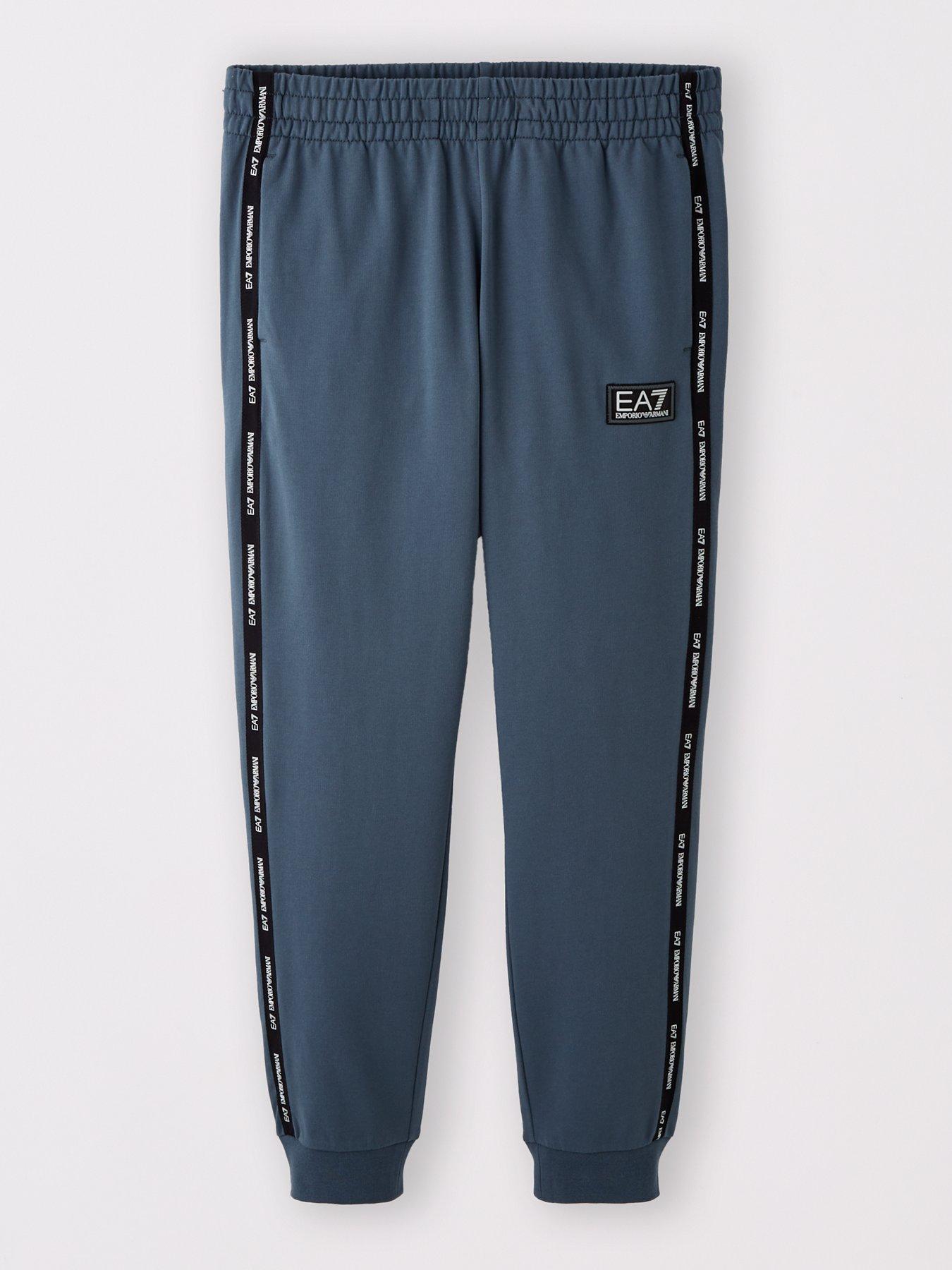 undefined Boys Tape Logo Jog Pants - Dark Grey