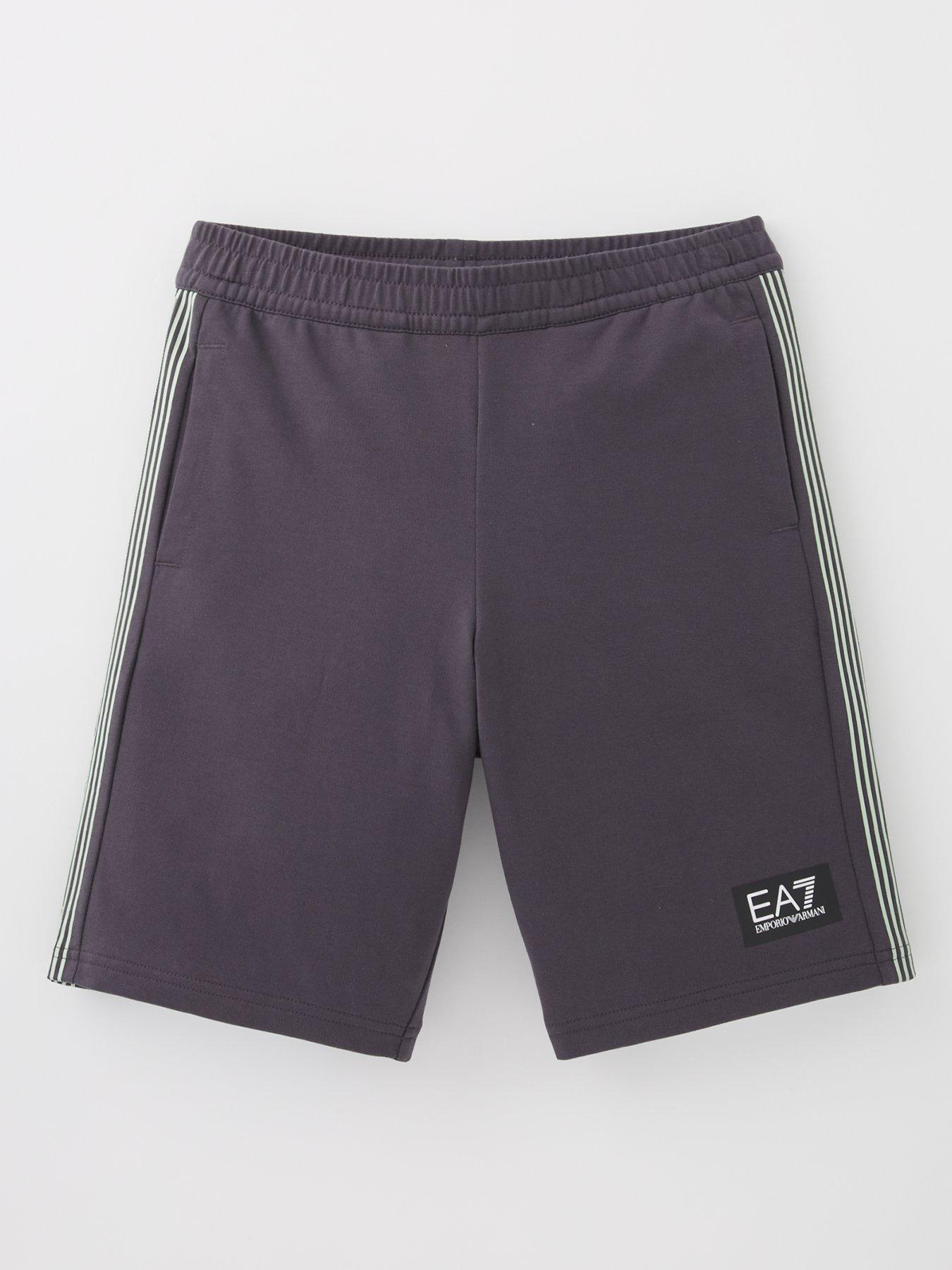 undefined Boys 7 Lines Jog Shorts - Dark Grey