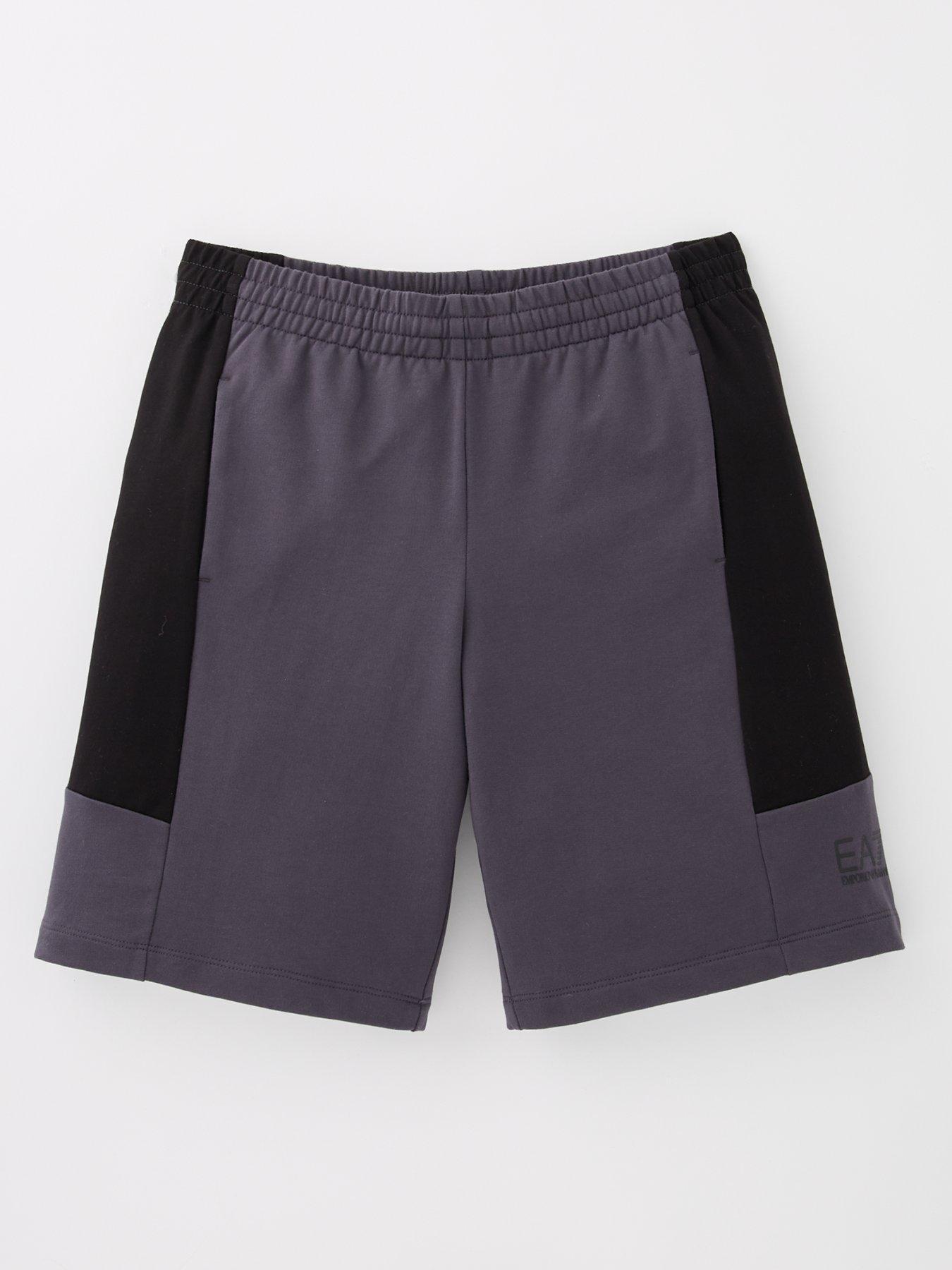 undefined Boys Colour Block Jog Shorts - Dark Grey