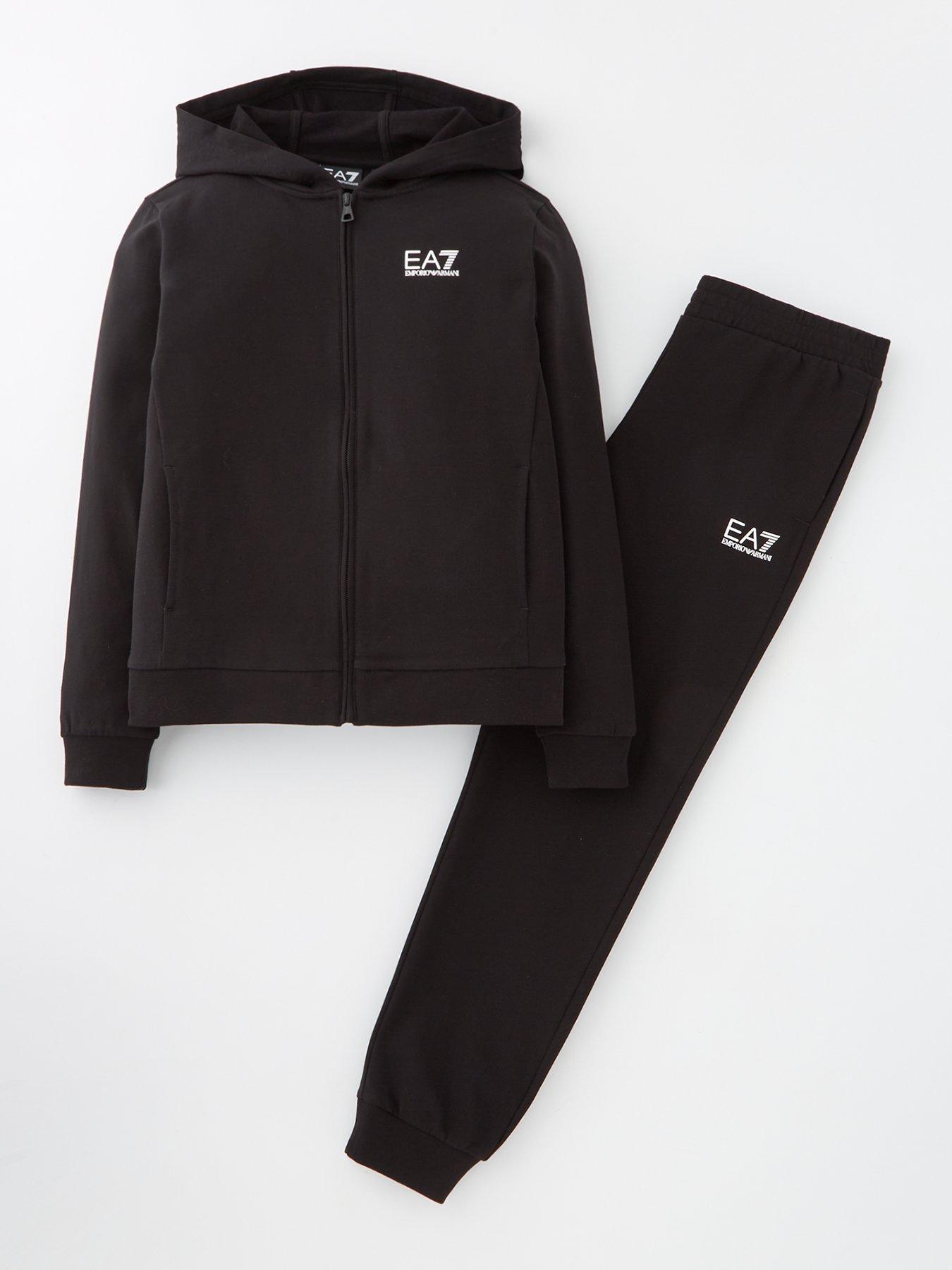 undefined Boys Core Id Zip Through Hoodie Tracksuit - Black