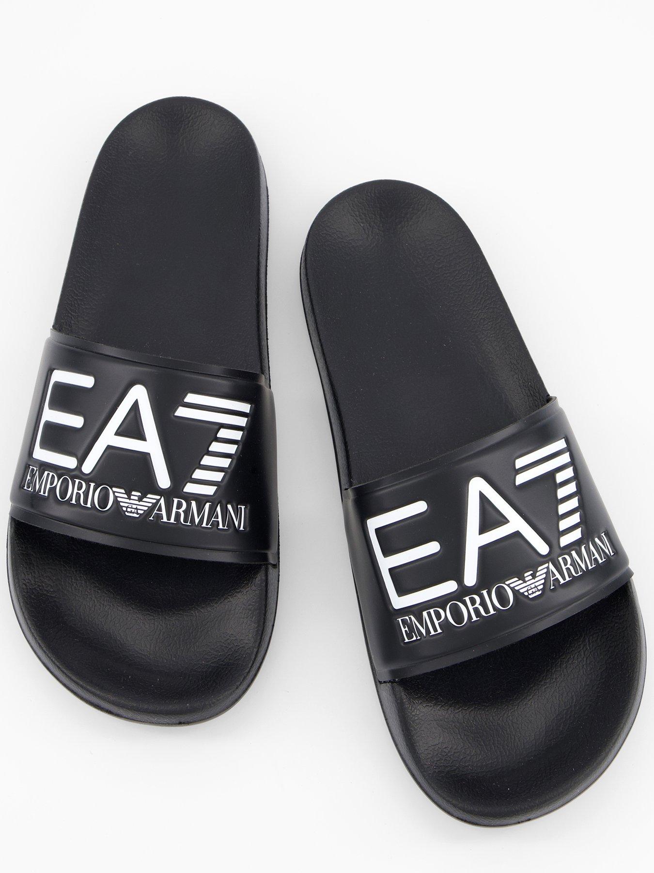 Image 3 of 6 of EA7 Emporio Armani Boys Visability Sliders - Black