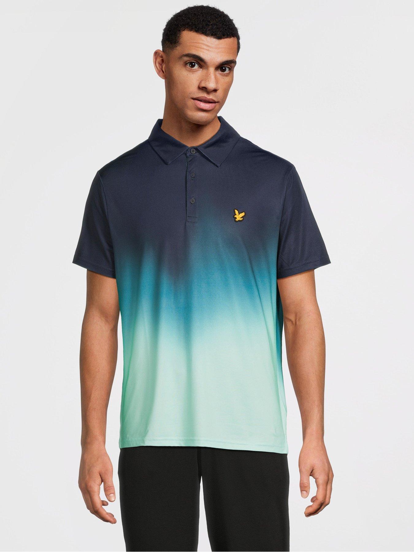 undefined Mens Gradient Polo Shirt - Navy