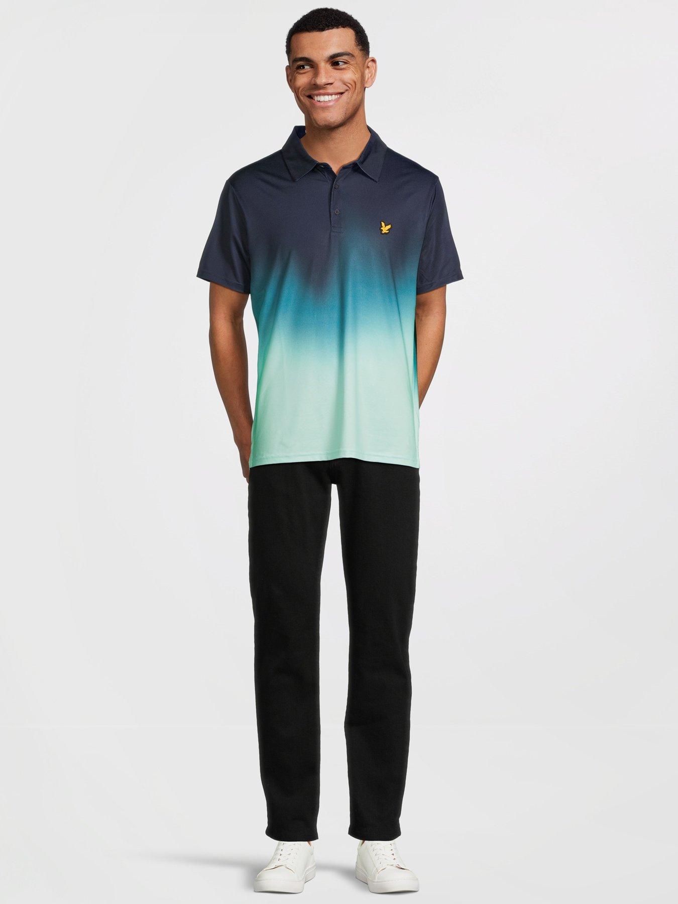 Image 3 of 5 of Lyle & Scott Golf Mens Gradient Polo Shirt - Navy