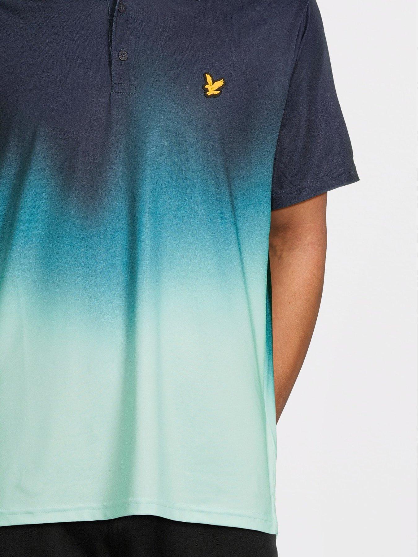 Image 4 of 5 of Lyle & Scott Golf Mens Gradient Polo Shirt - Navy
