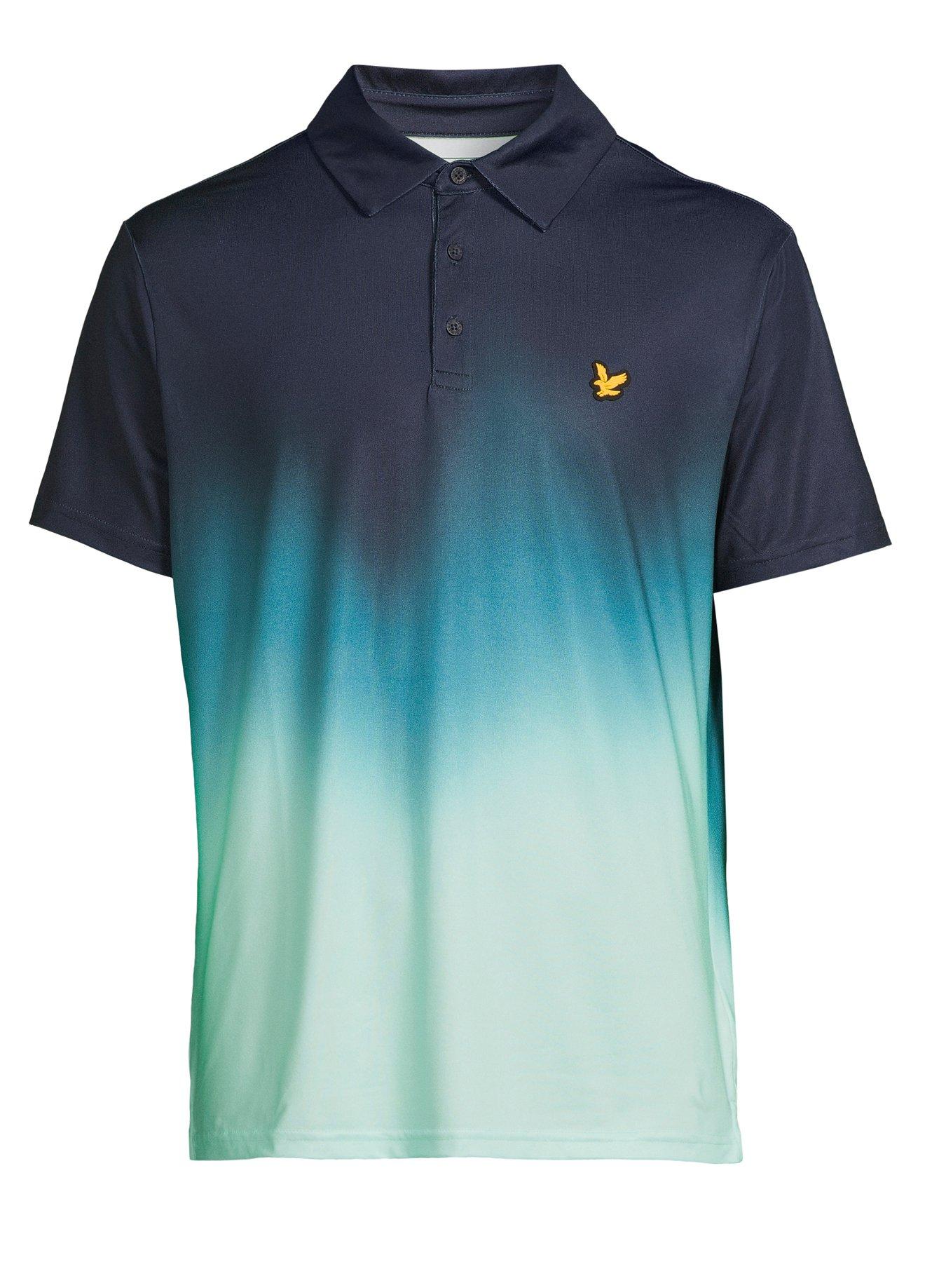 Image 5 of 5 of Lyle & Scott Golf Mens Gradient Polo Shirt - Navy
