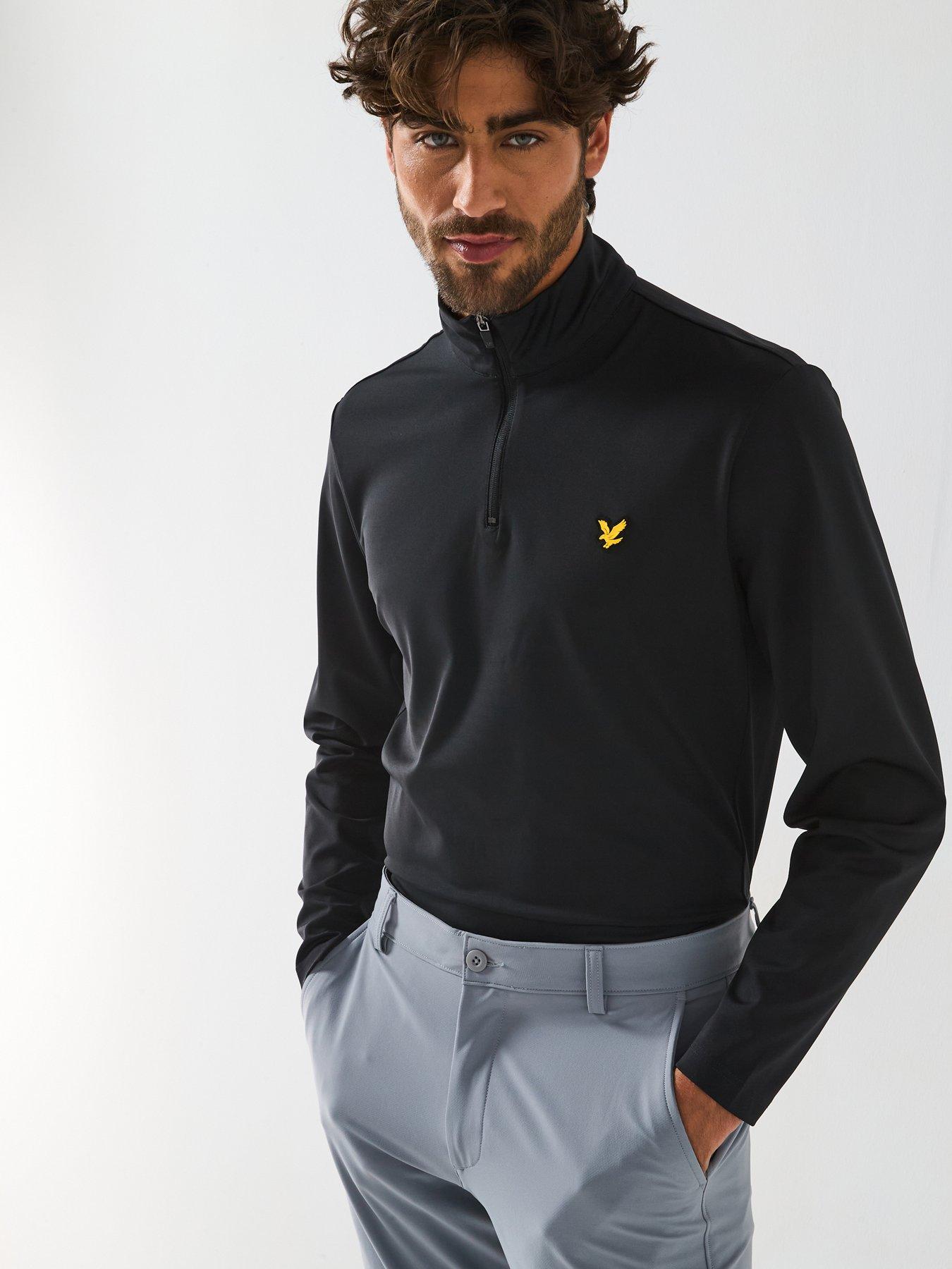 Lyle & Scott Mens Golf Course Midlayer - Black