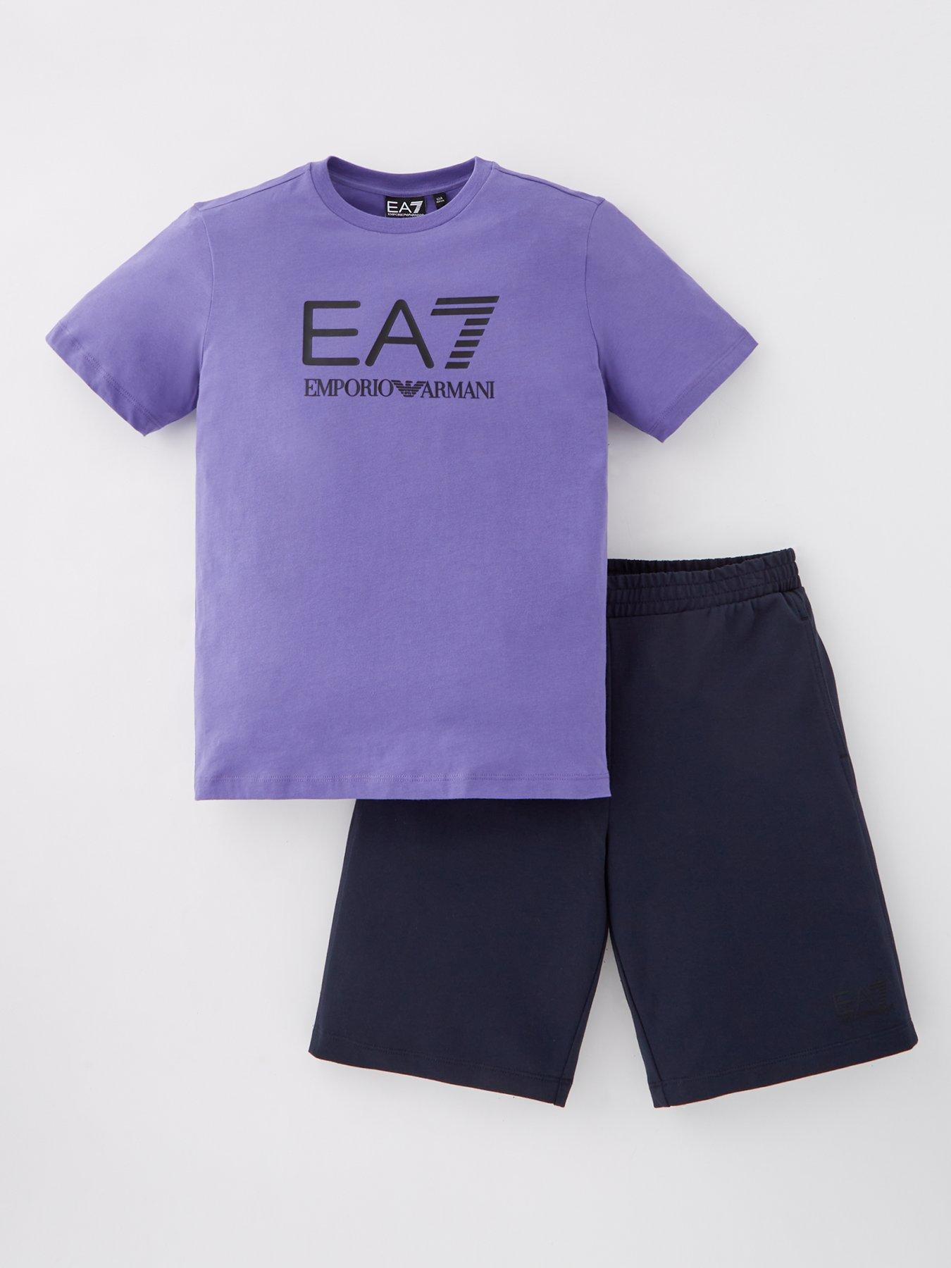 undefined Boys Visability T-Shirt And Jog Shorts Set - Blue