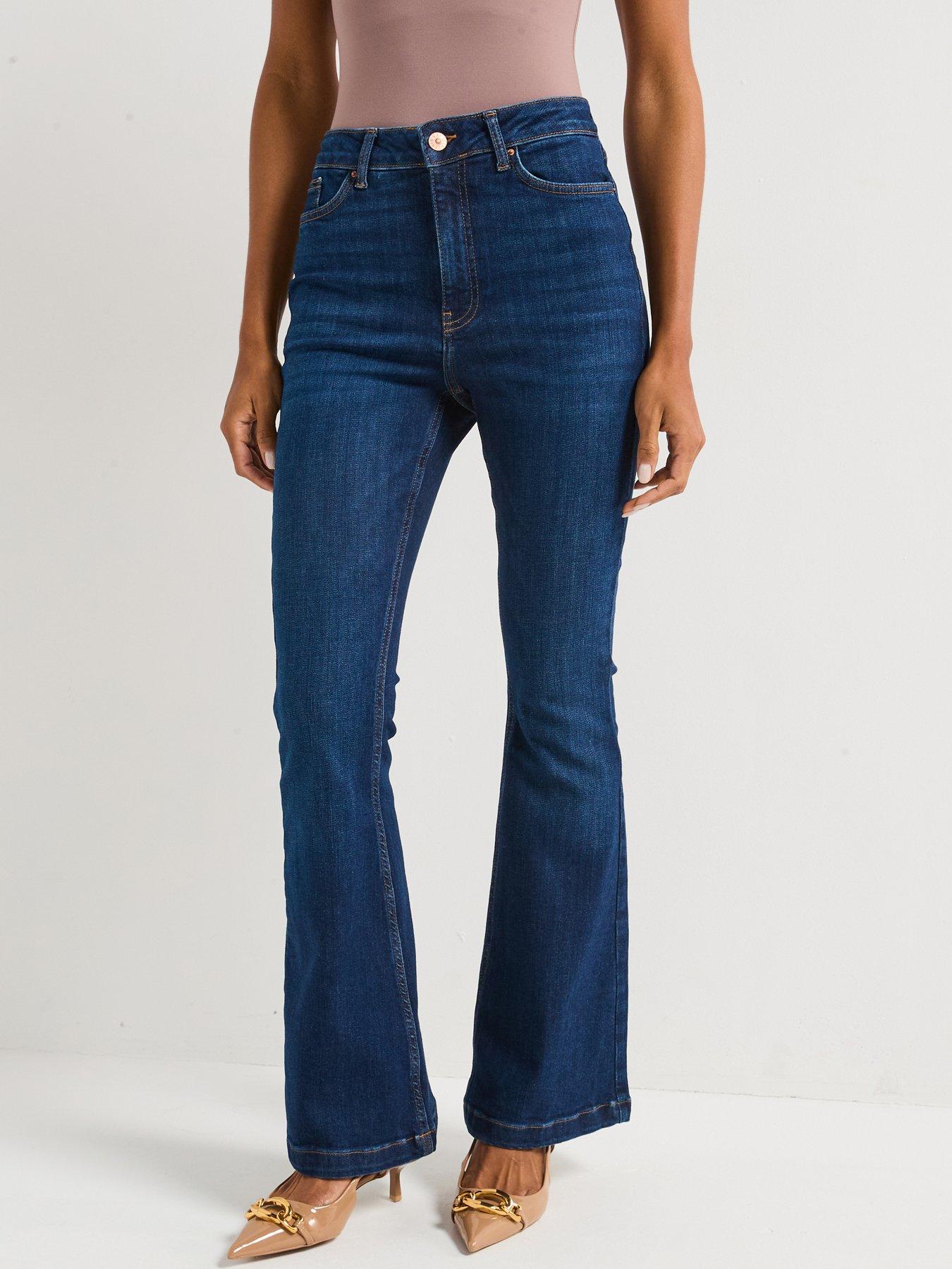 undefined High Waist Flare Jean - Dark Wash