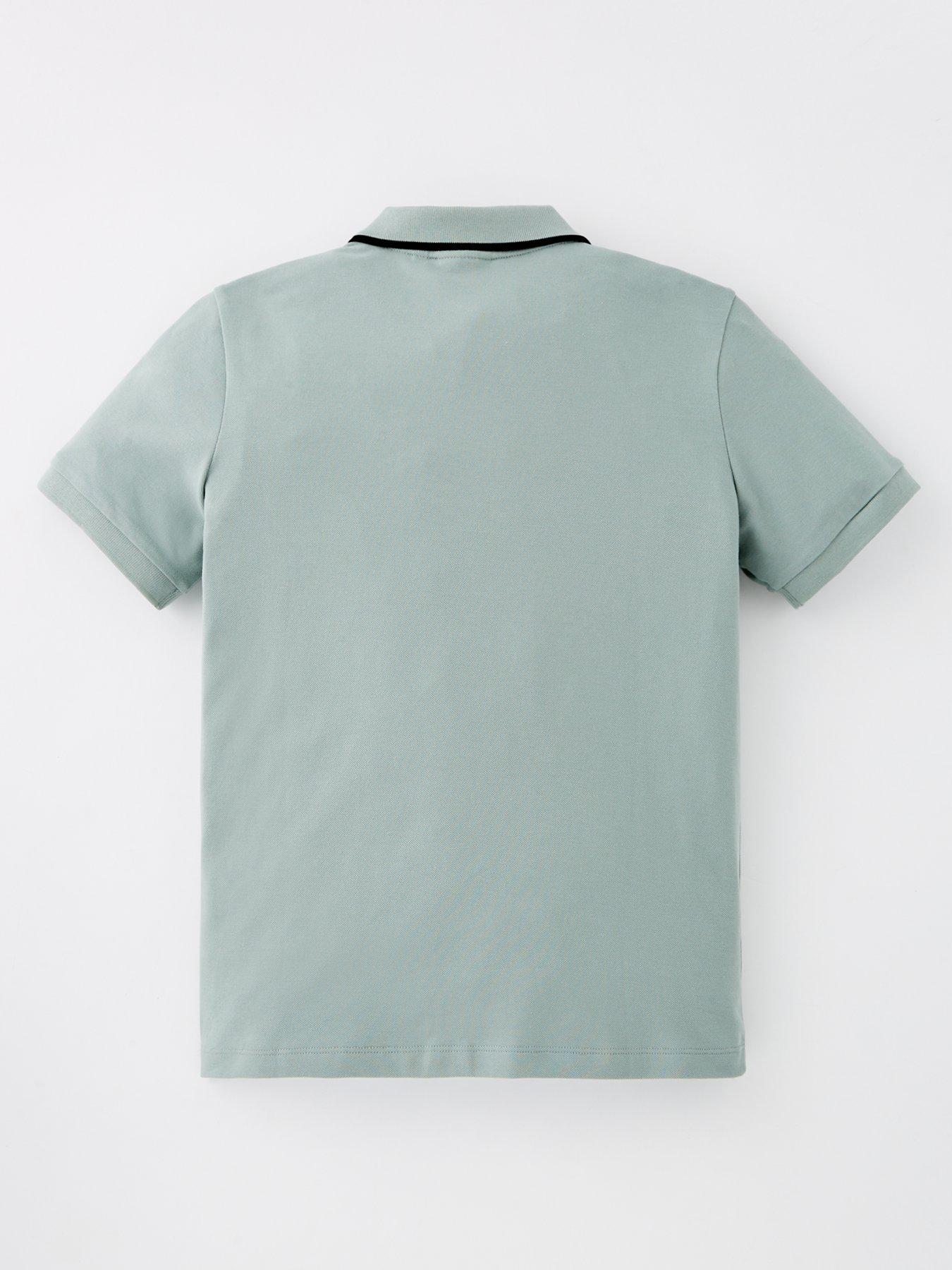 Image 2 of 5 of EA7 Emporio Armani Boys Core Id Pique Short Sleeve Polo Shirt - Green
