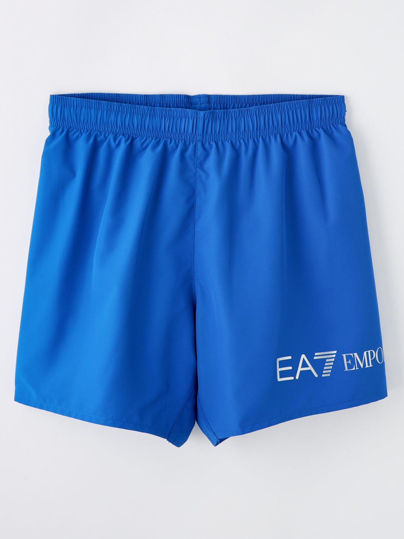 undefined Boys Extended Logo Swim Shorts - Blue