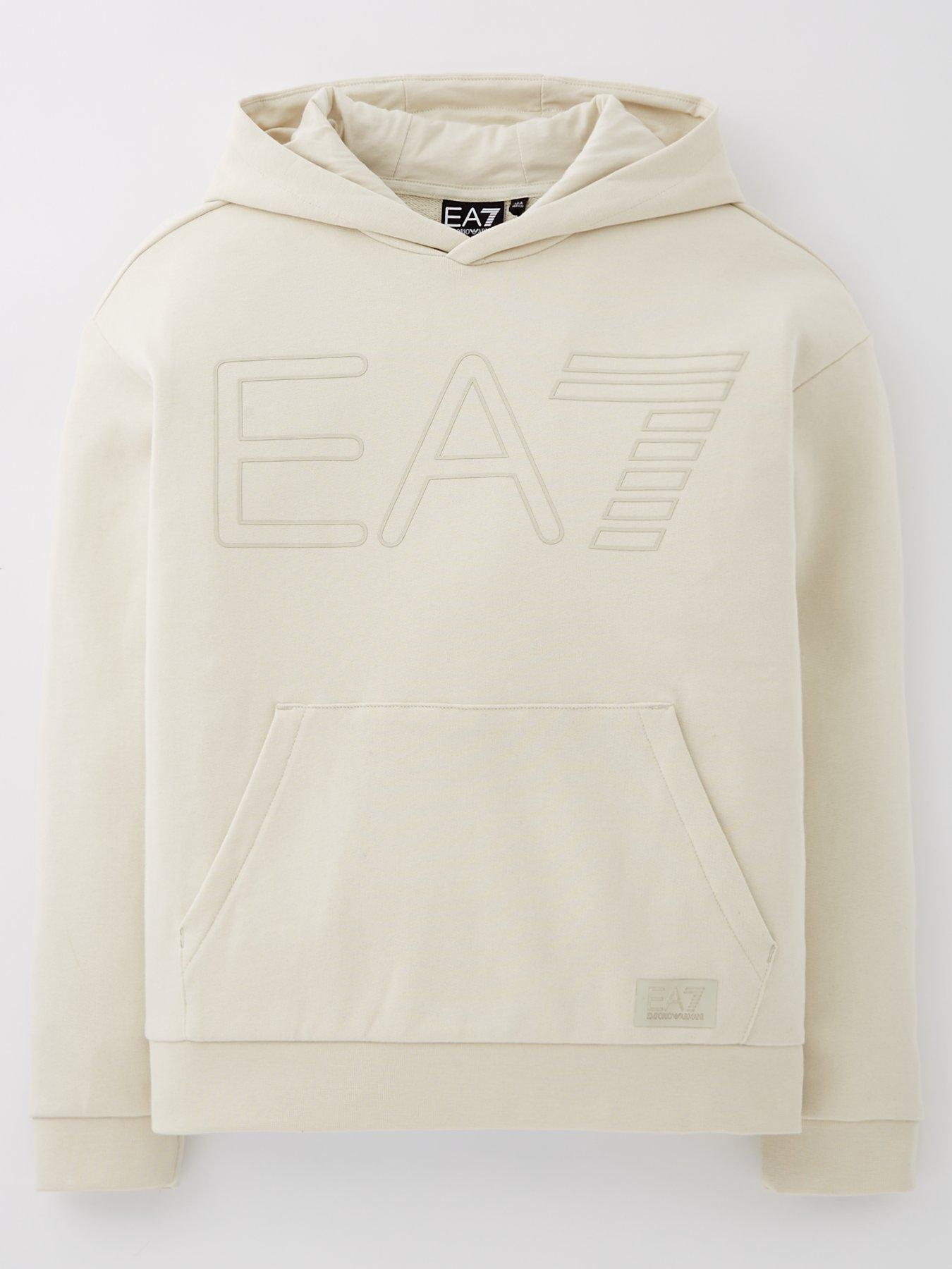 undefined Boys Oversized Logo Hoodie - Beige