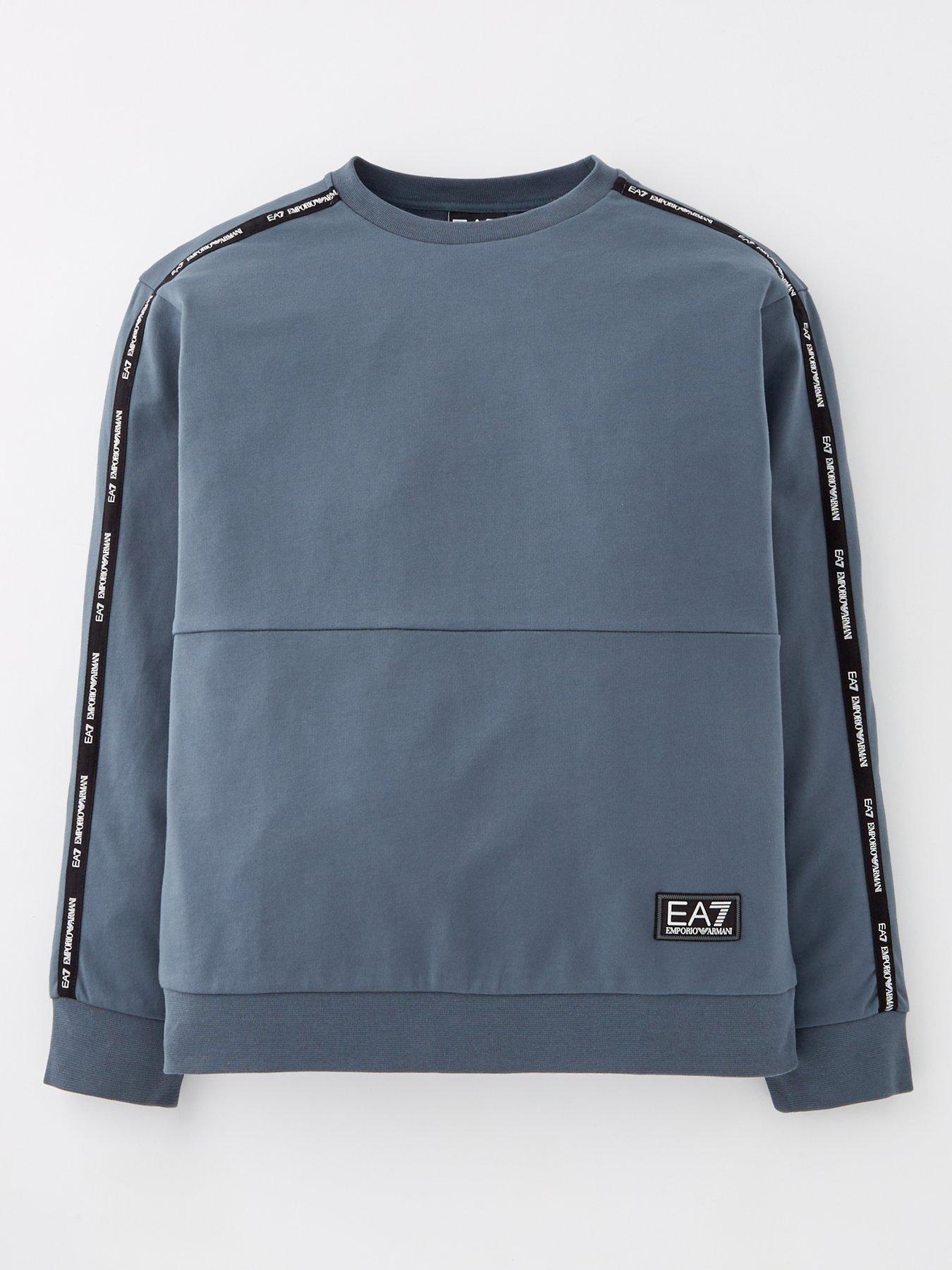 undefined Boys Tape Logo Sweatshirt - Dark Grey