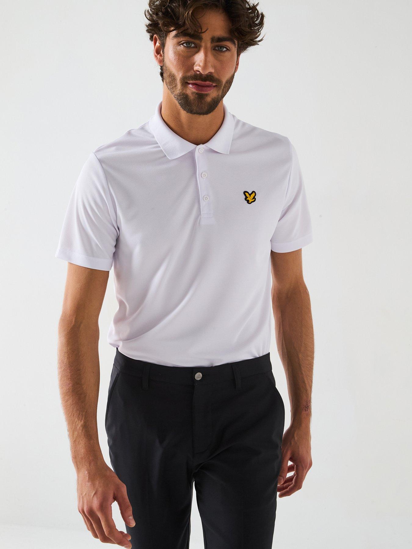 undefined Mens Golf Tech Polo Shirt-white