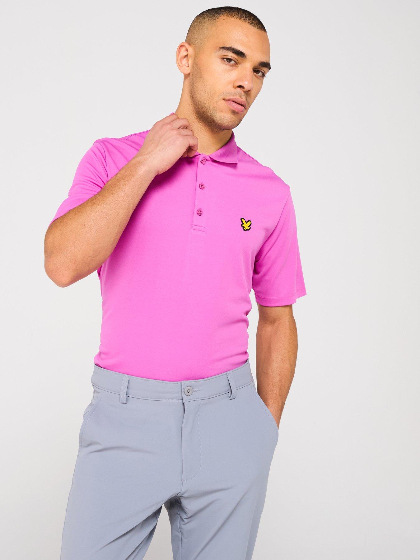 undefined Men's Golf Tech Polo Shirt - Pink