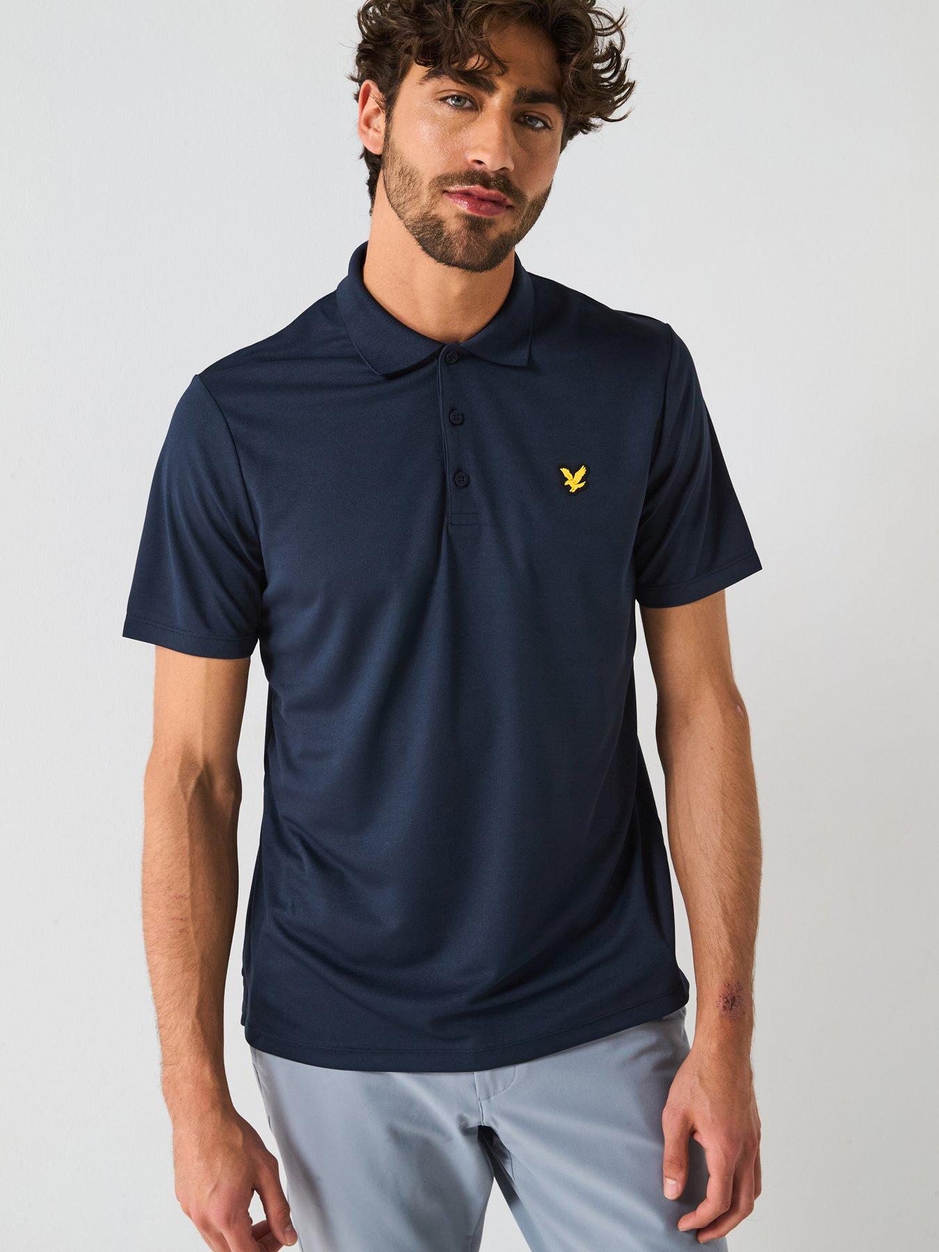 undefined Mens Golf Tech Polo Shirt-navy