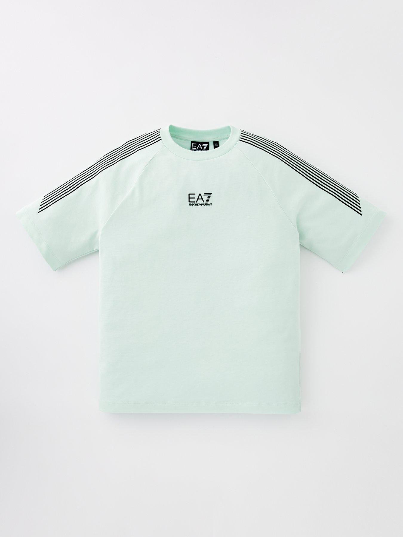 undefined Boys 7 Lines Short Sleeve T-Shirt - Light Green
