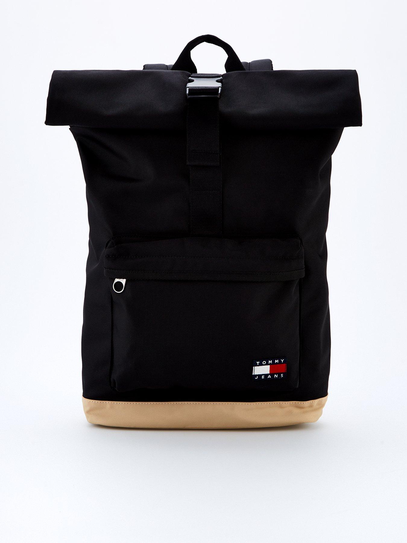 Tommy Jeans Essential Daily Rolltop Backpack Black Very