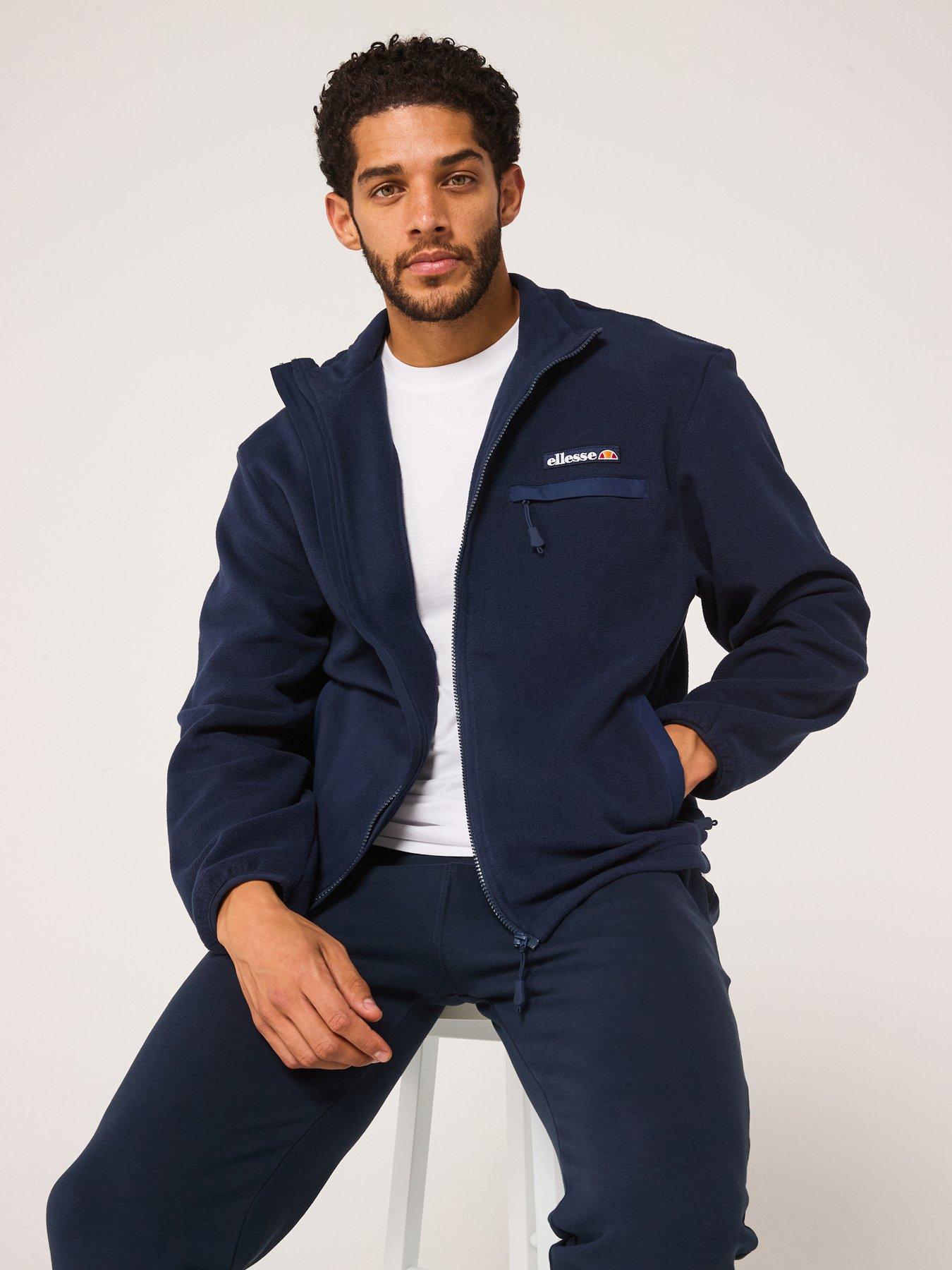 Image 1 of 6 of Ellesse Mens Maseben Fleece Jacket - Navy