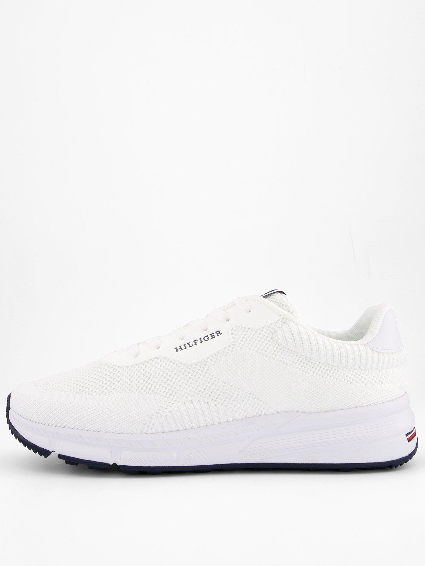 undefined Tommy Hilfiger Lightweight RWB Knitted Runner - White