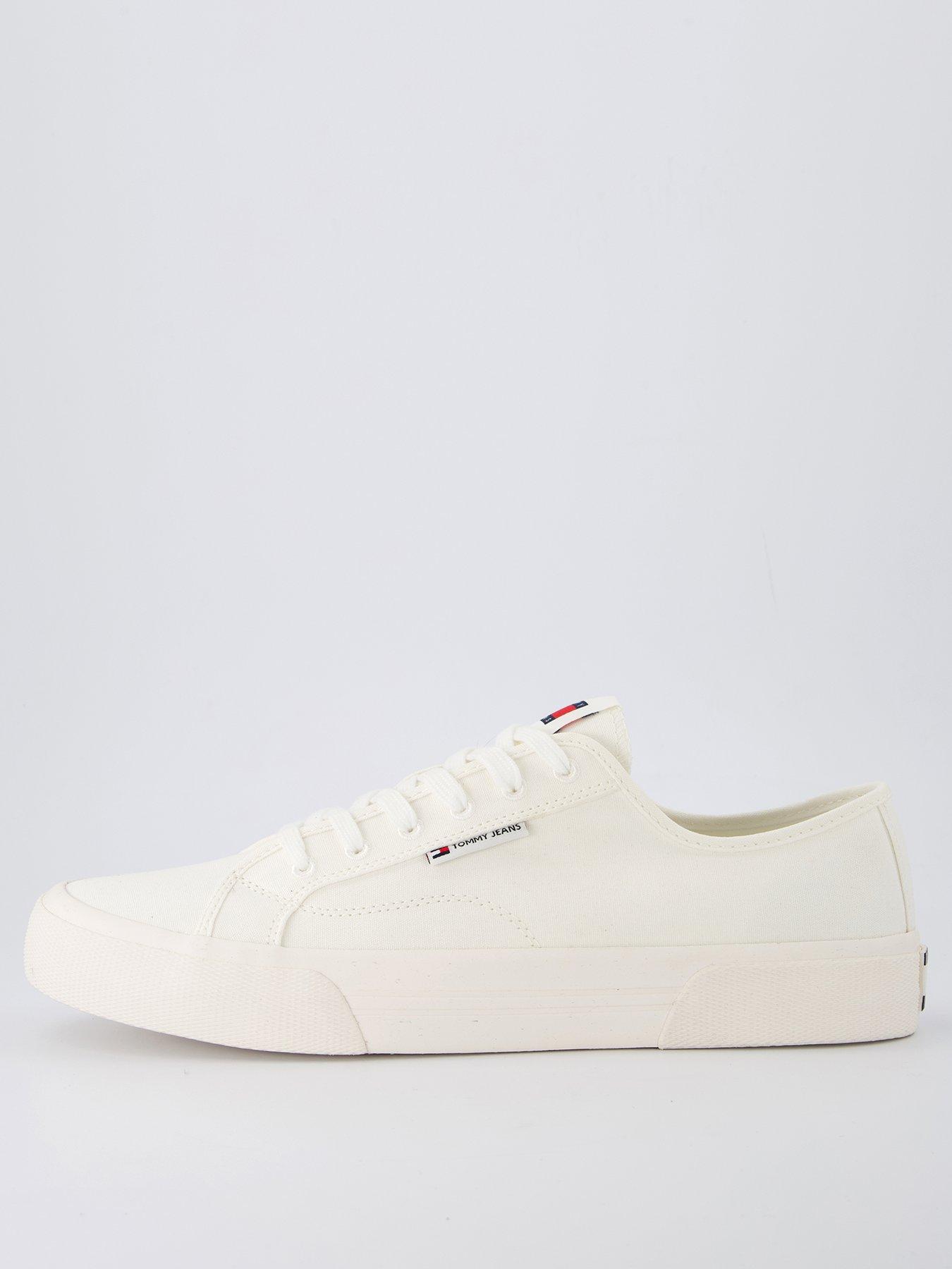 undefined Lace Up Canvas Color Trainers - Off White